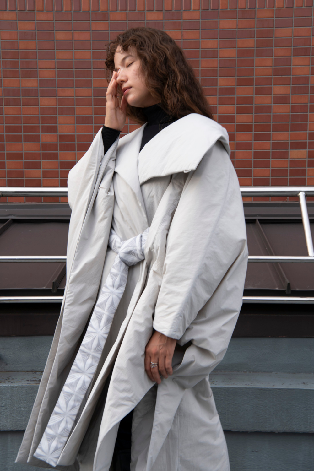 Kimono Poncho Coat -Ume- ナンバリングVer. Unisex【抽選商品:お届け11月中旬を予定】