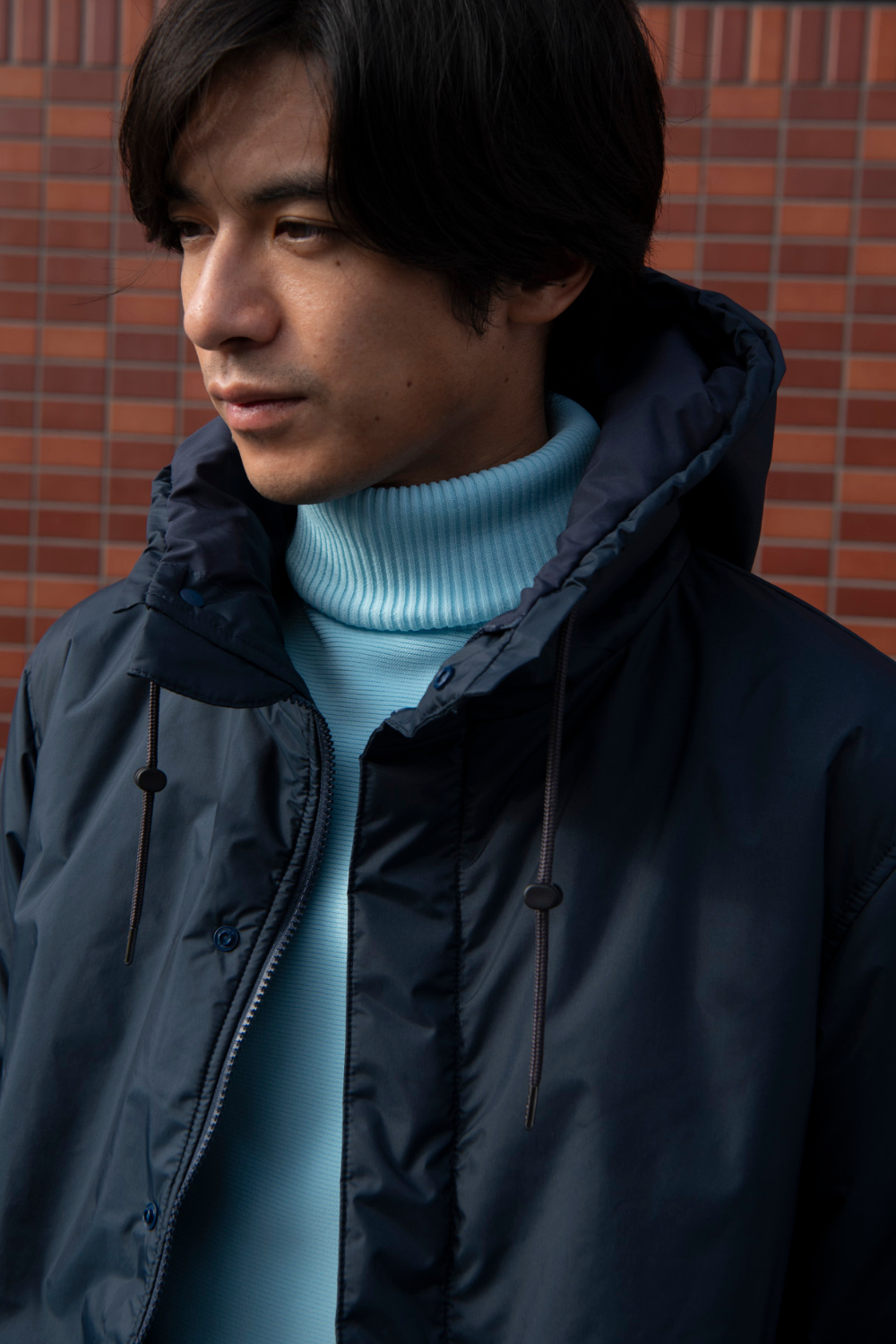 Kapok Down Hooded Jacket-Men’s