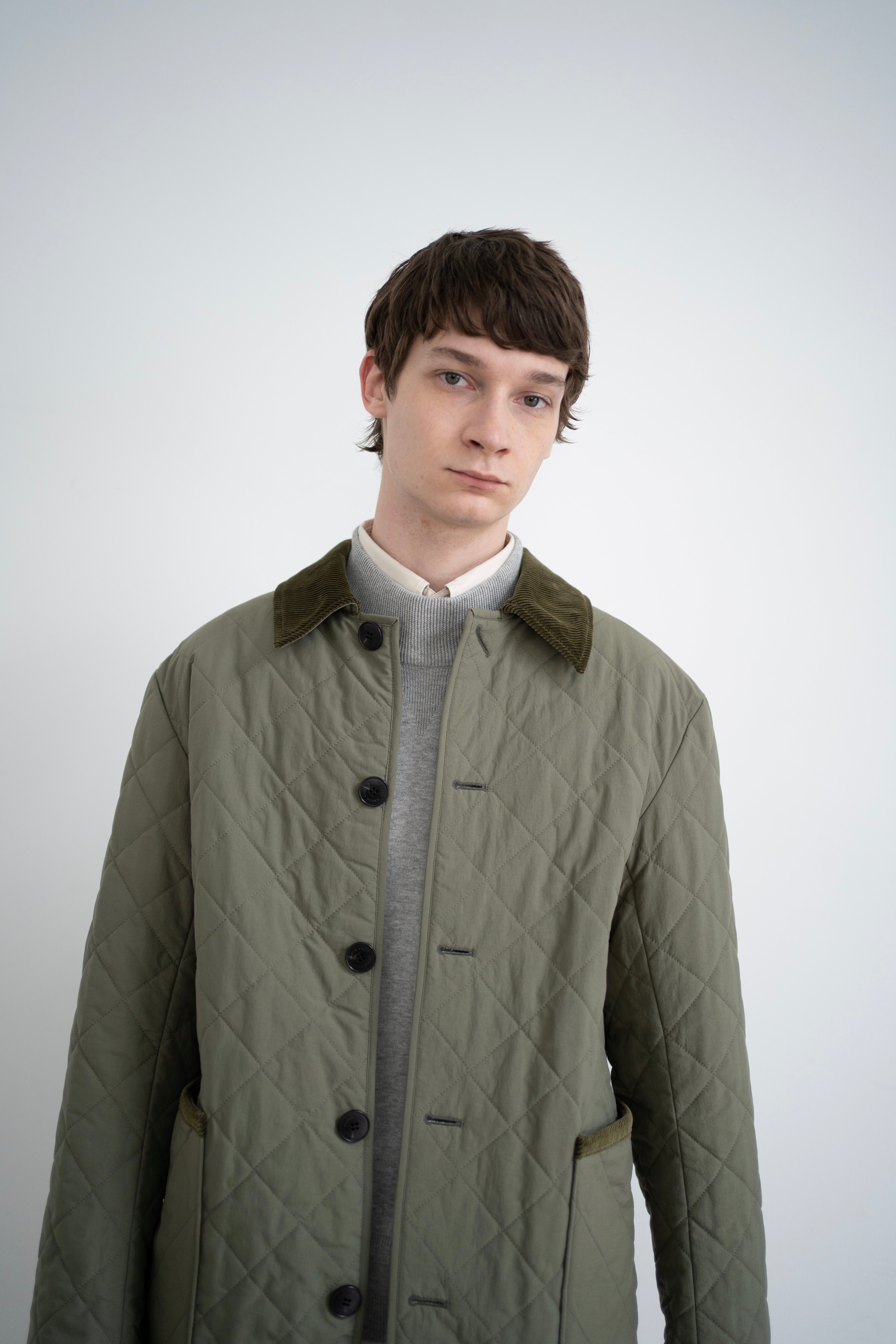 Quilted Jacket -Check-Unisex