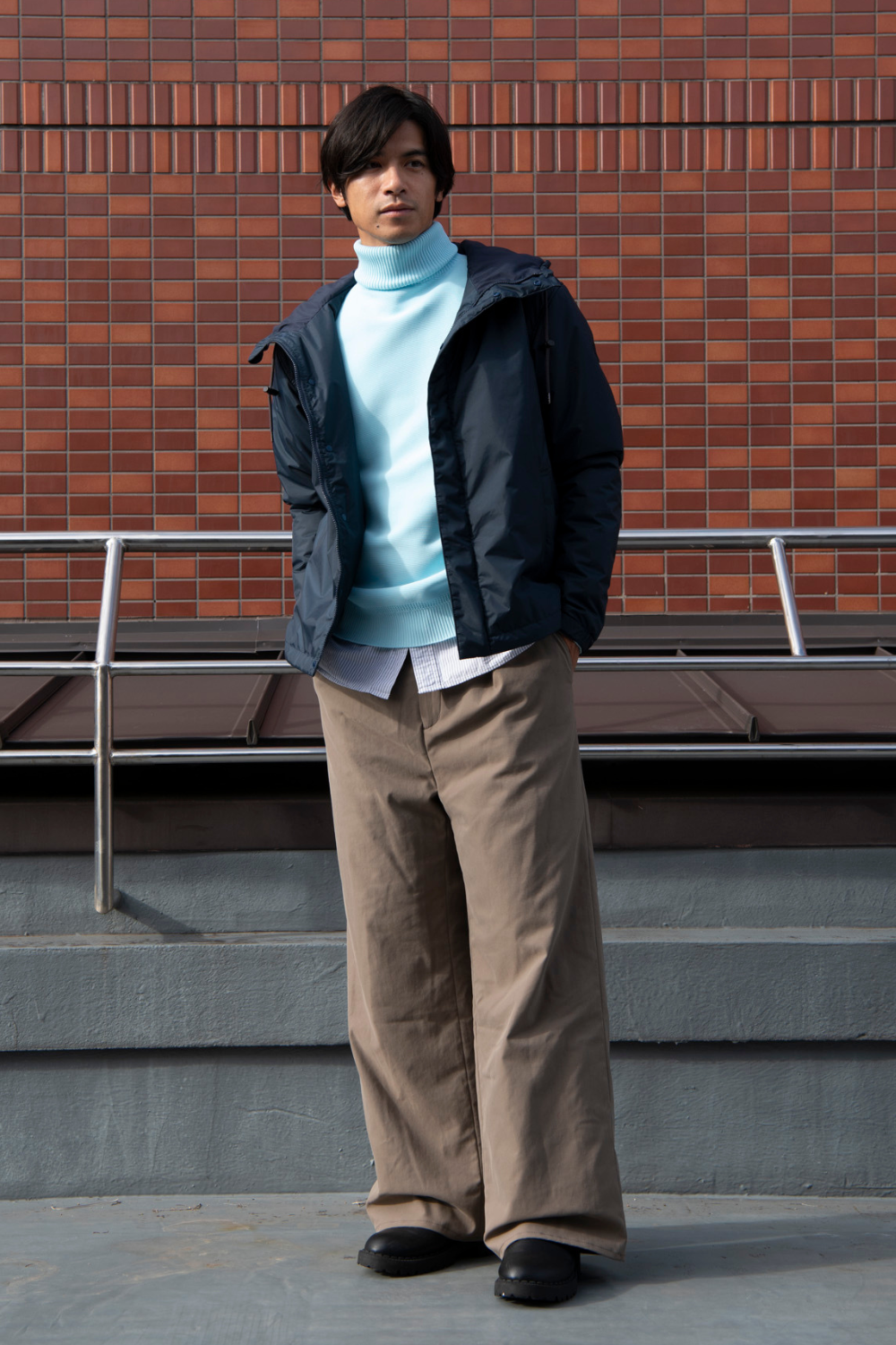 Kapok Down Hooded Jacket-Men’s