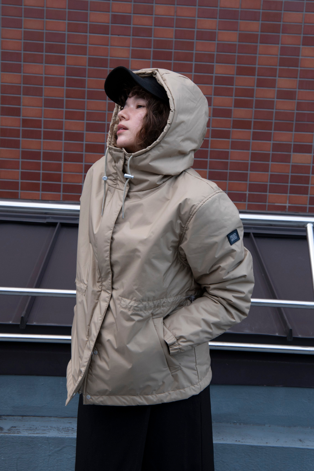 Kapok Down Hooded Jacket-Women’s
