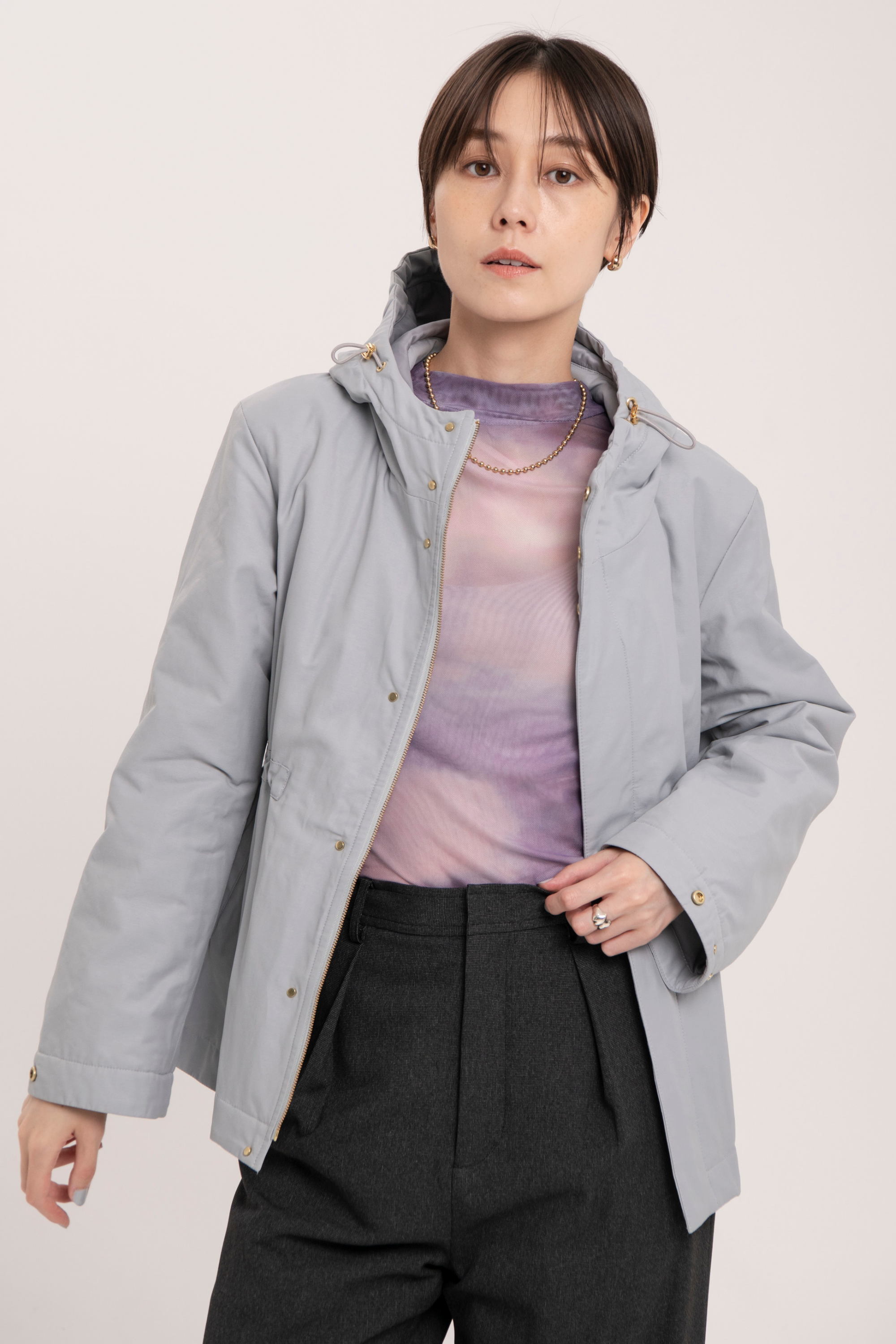 Collarless Trench-Women