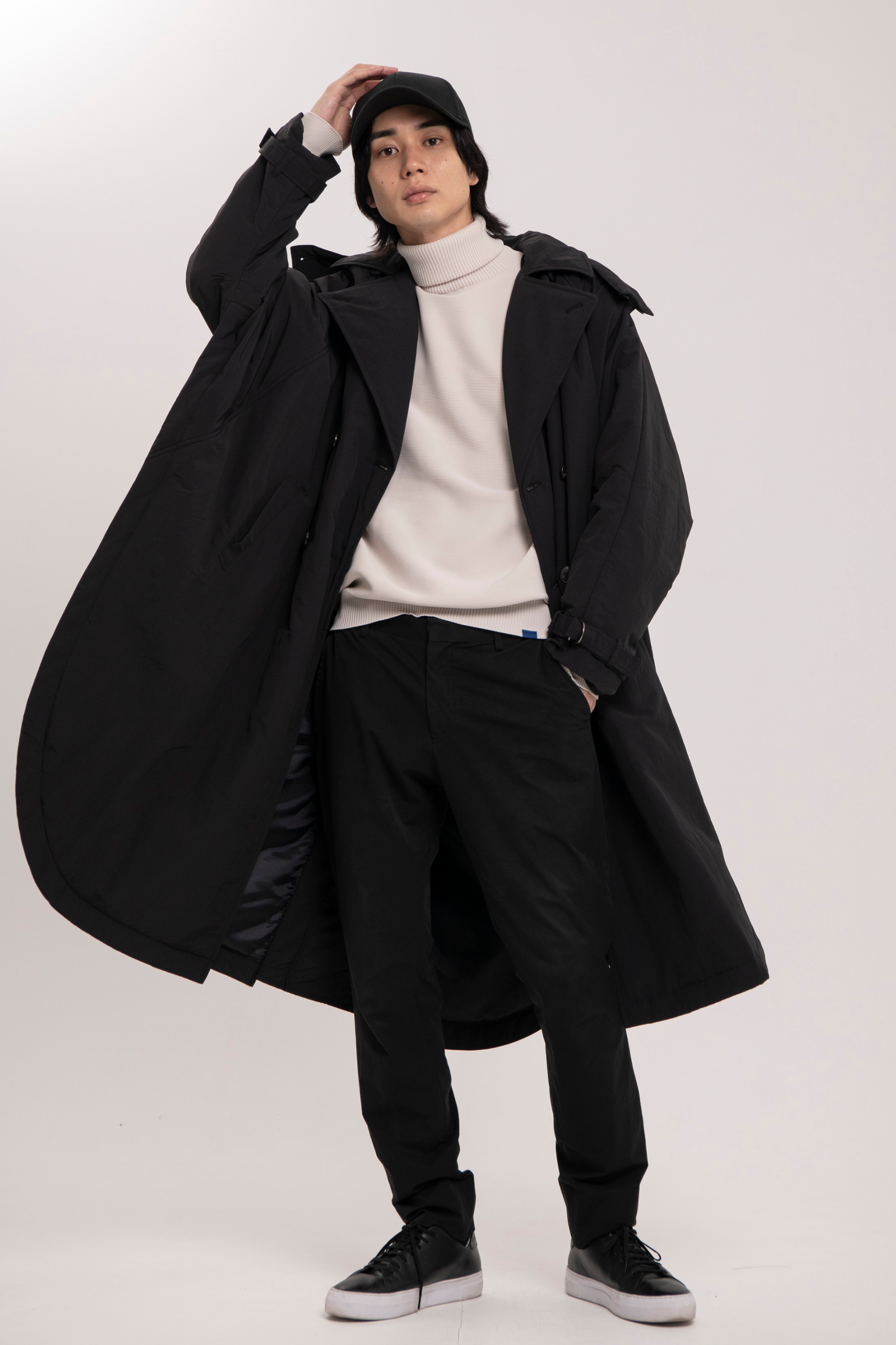 Collarless Trench-Women