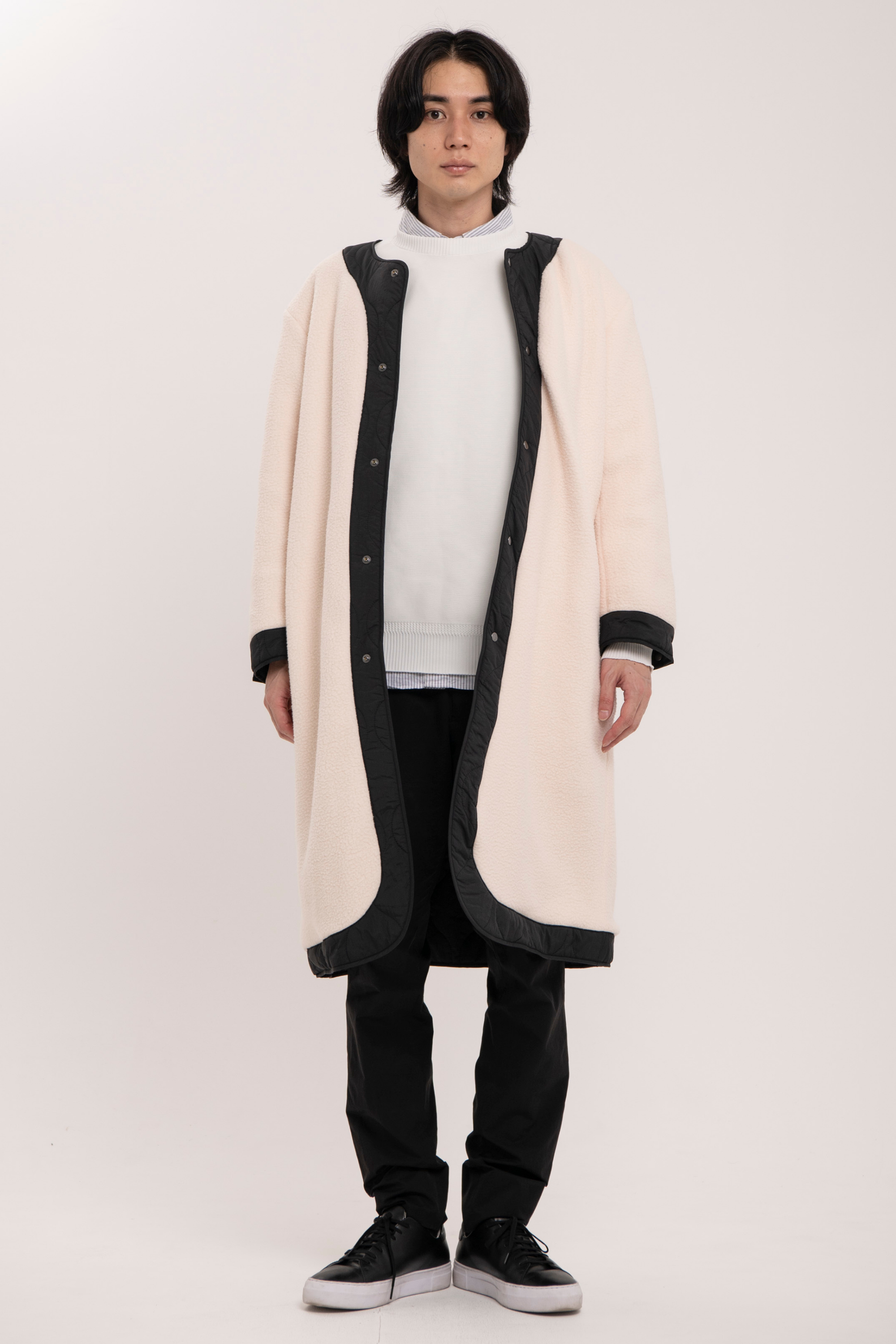 Reversible boa quilted coat - Unisex