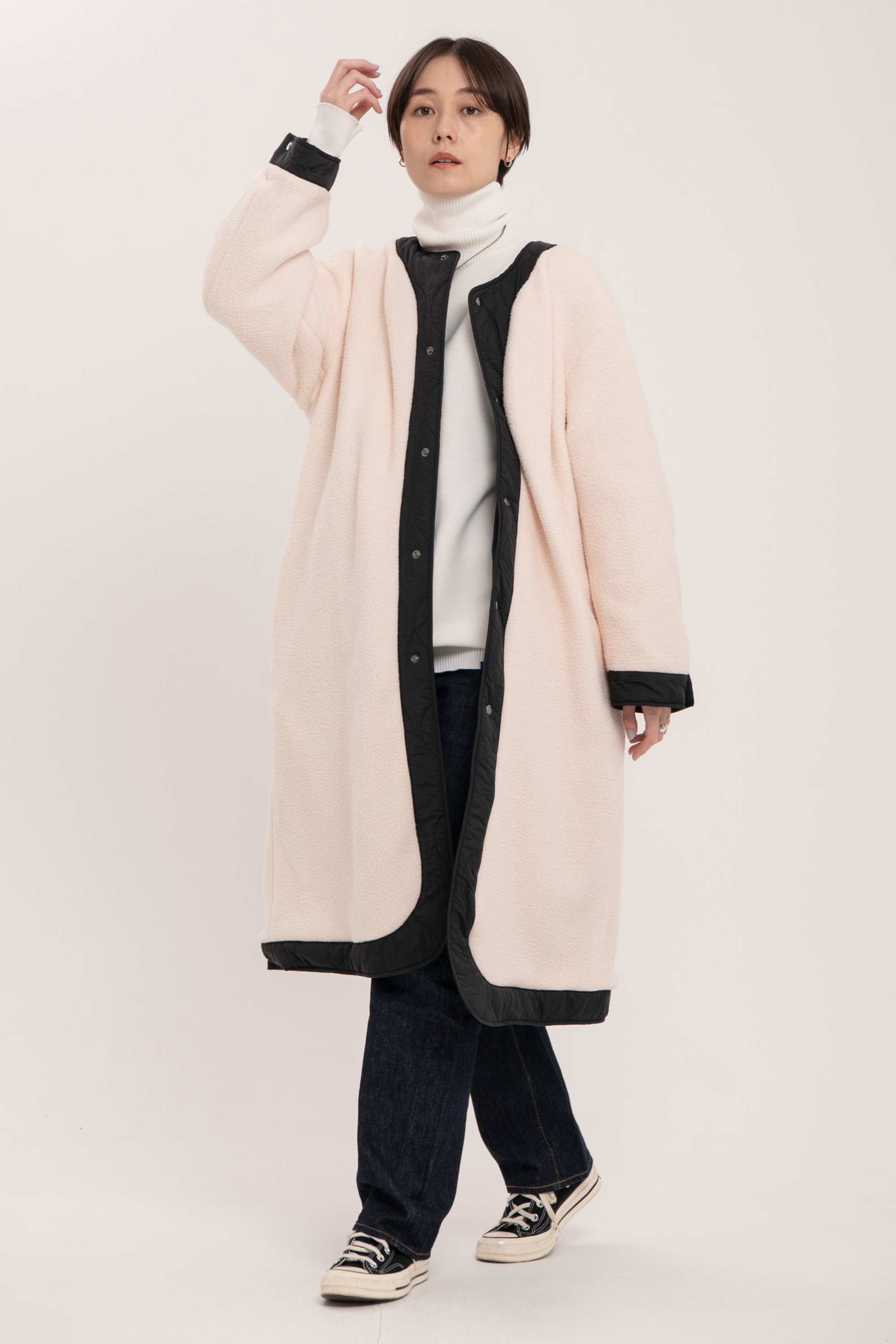 Collarless Trench-Women