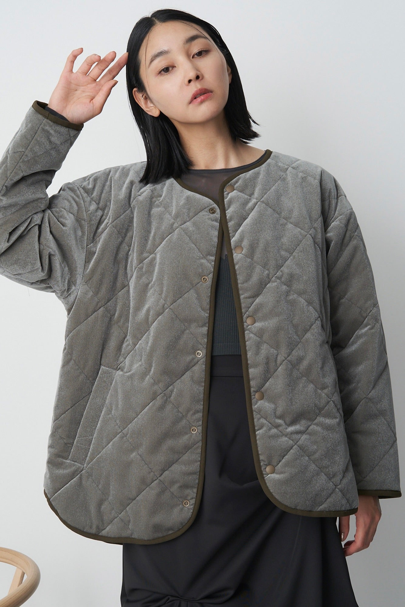 Collarless Trench-Women