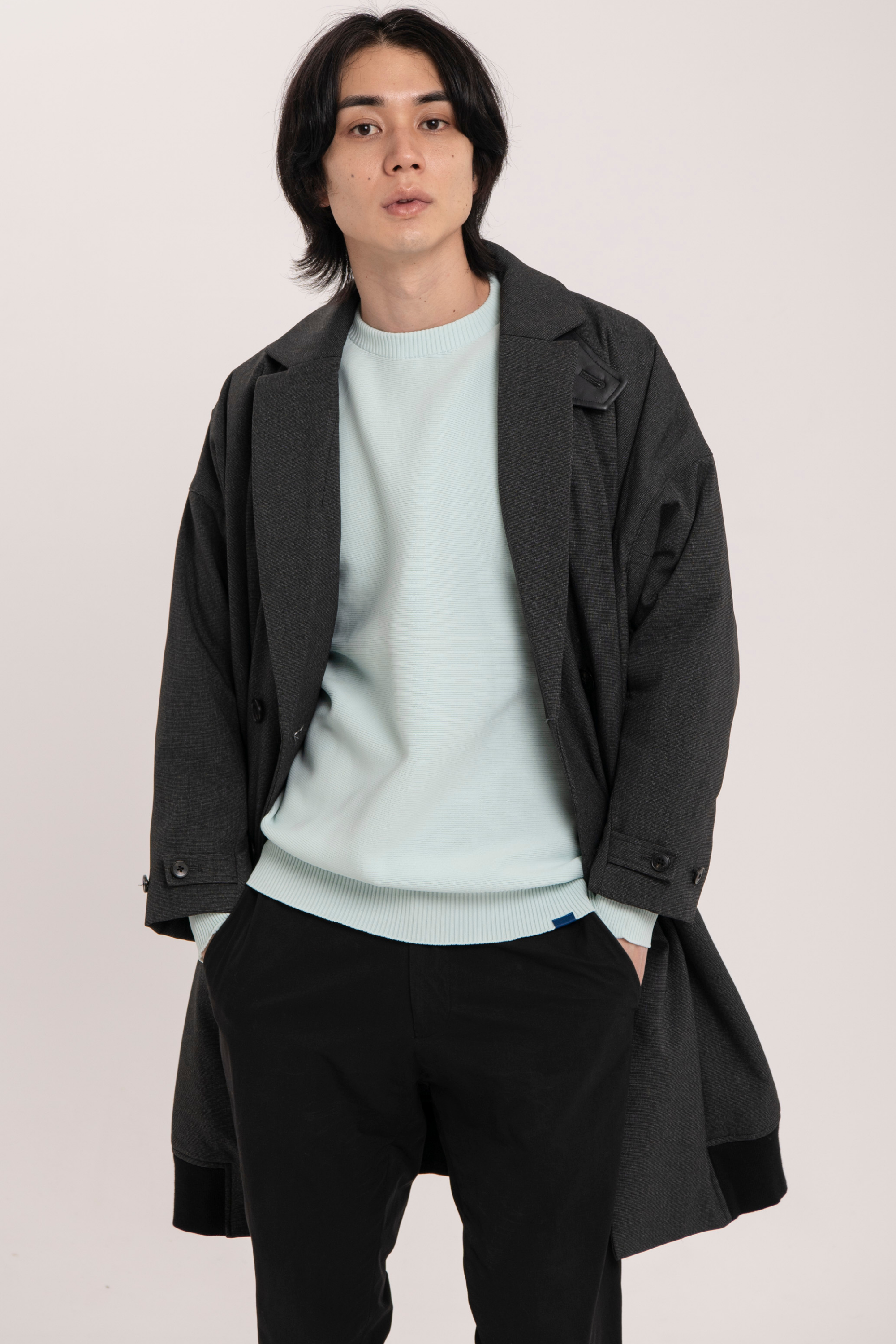 Collarless Trench-Women