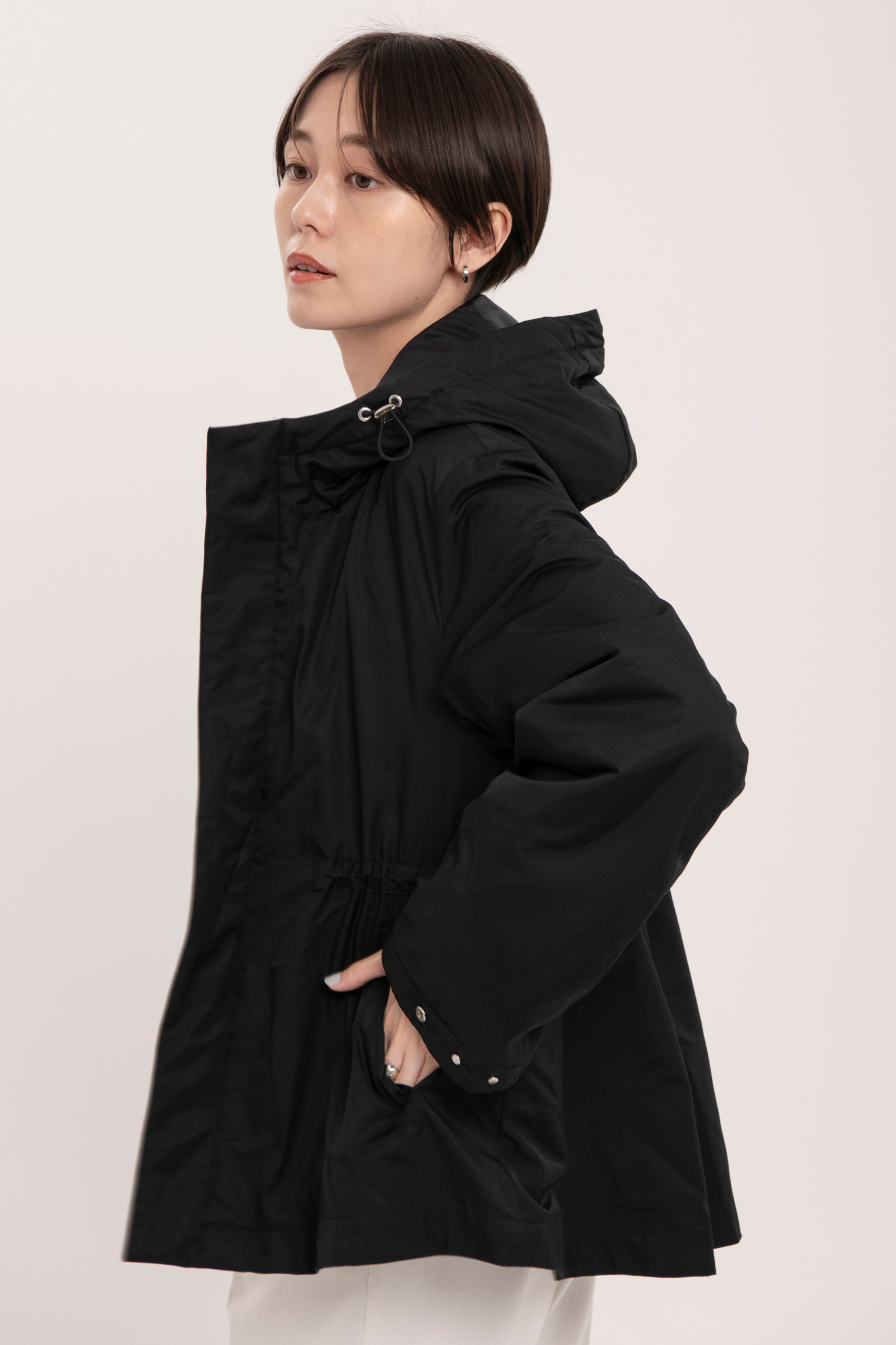 Collarless Trench-Women