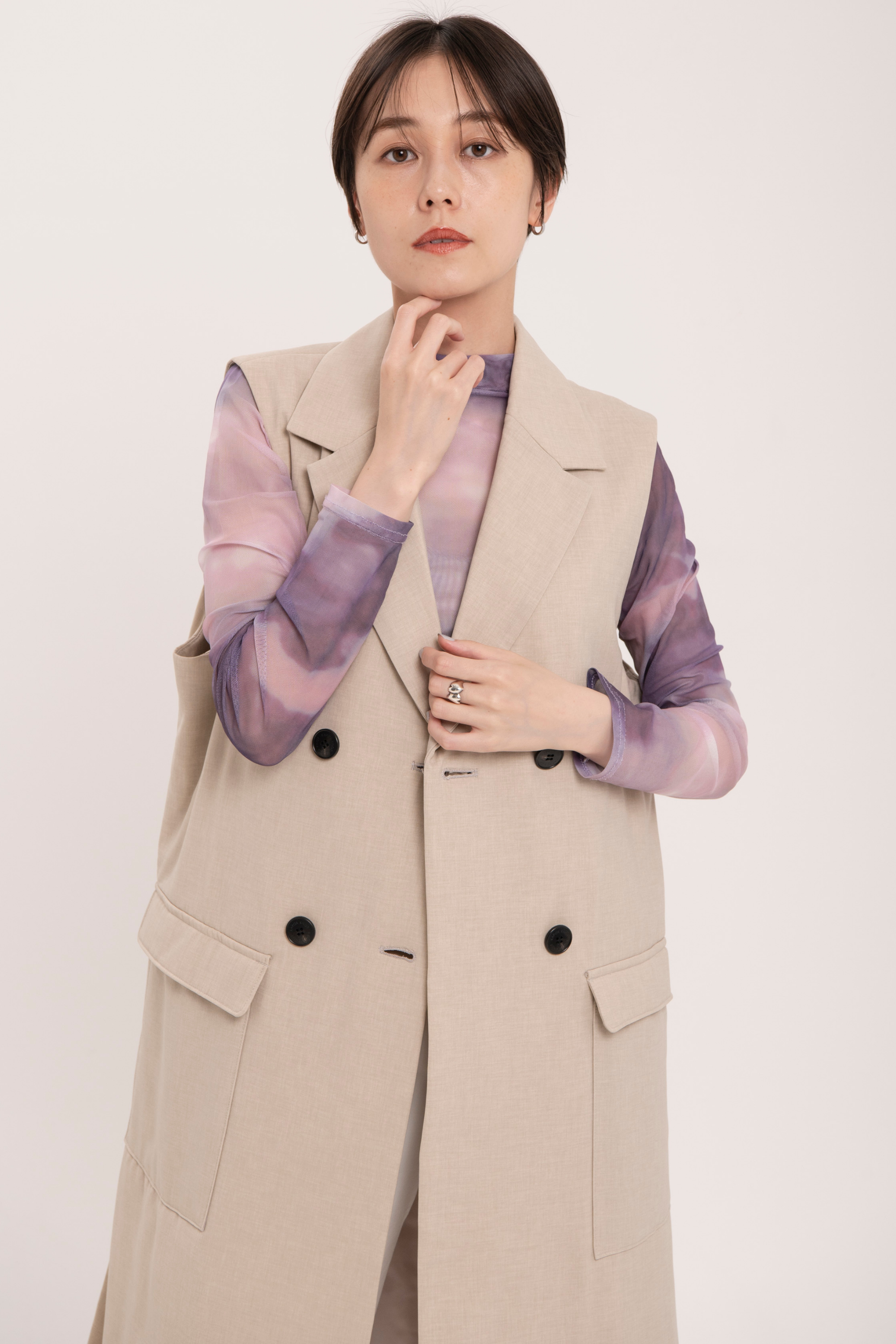 ロングベスト-Women