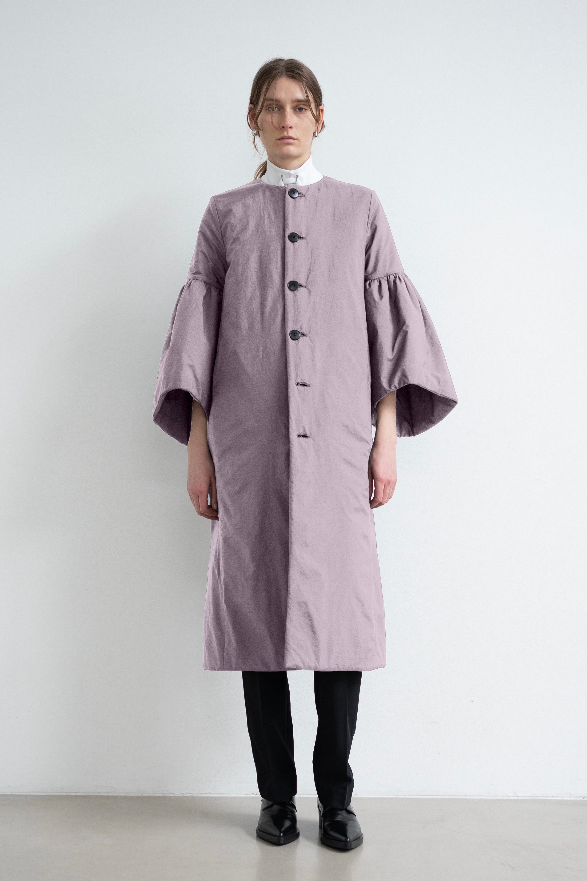 Balloon sleeve coat-Women