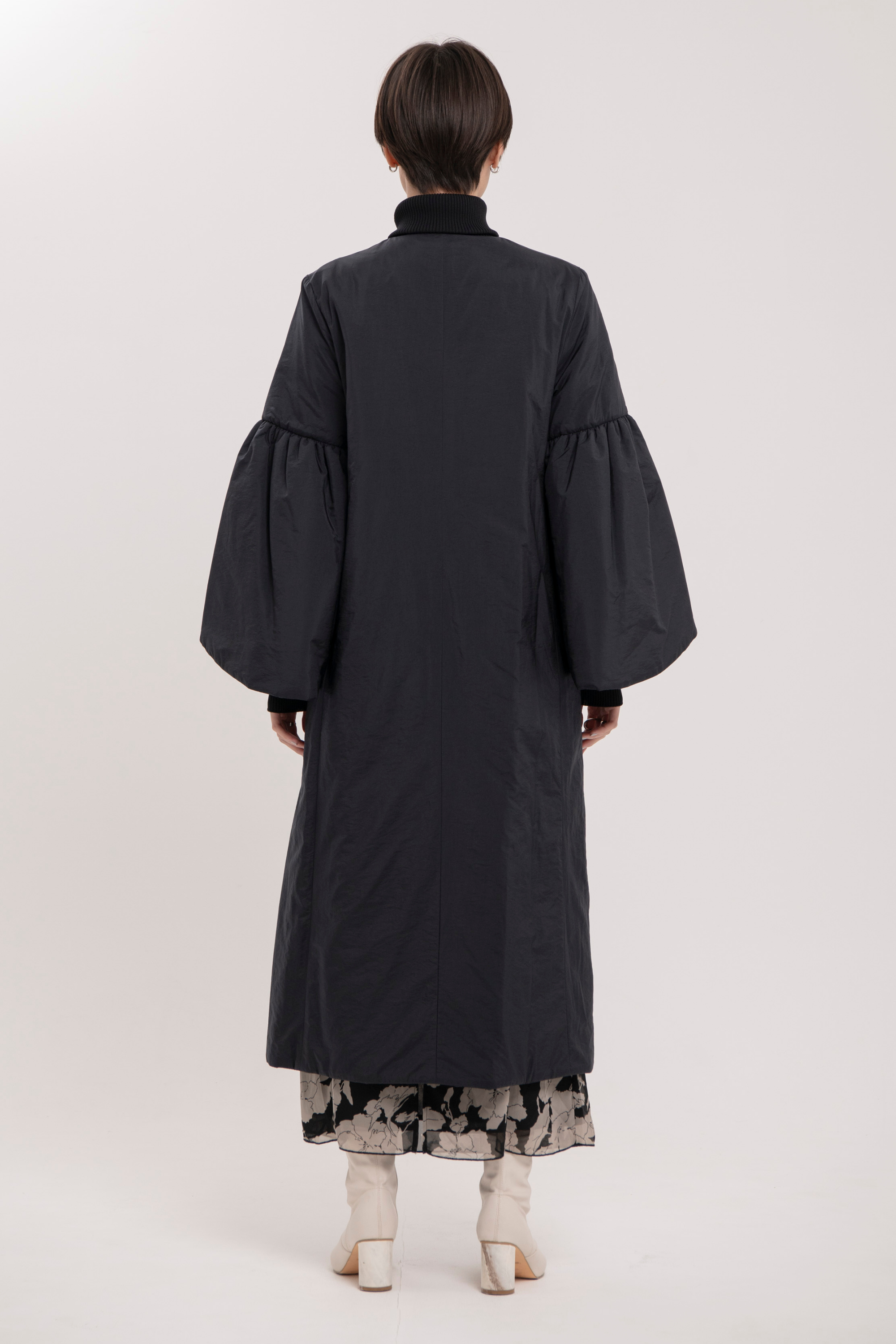 Balloon sleeve coat-Women