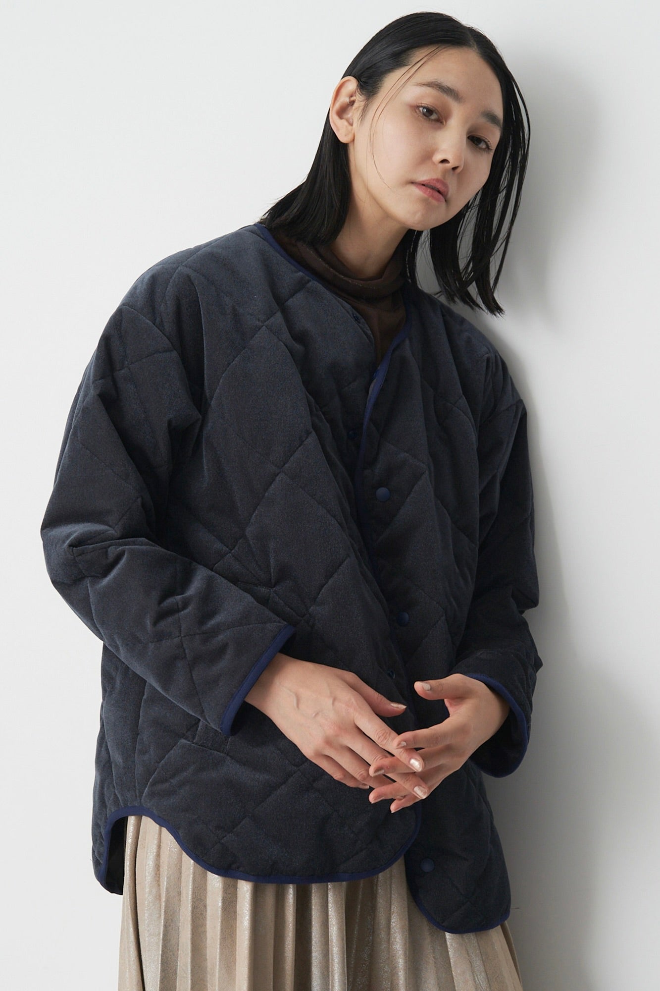 Collarless Trench-Women