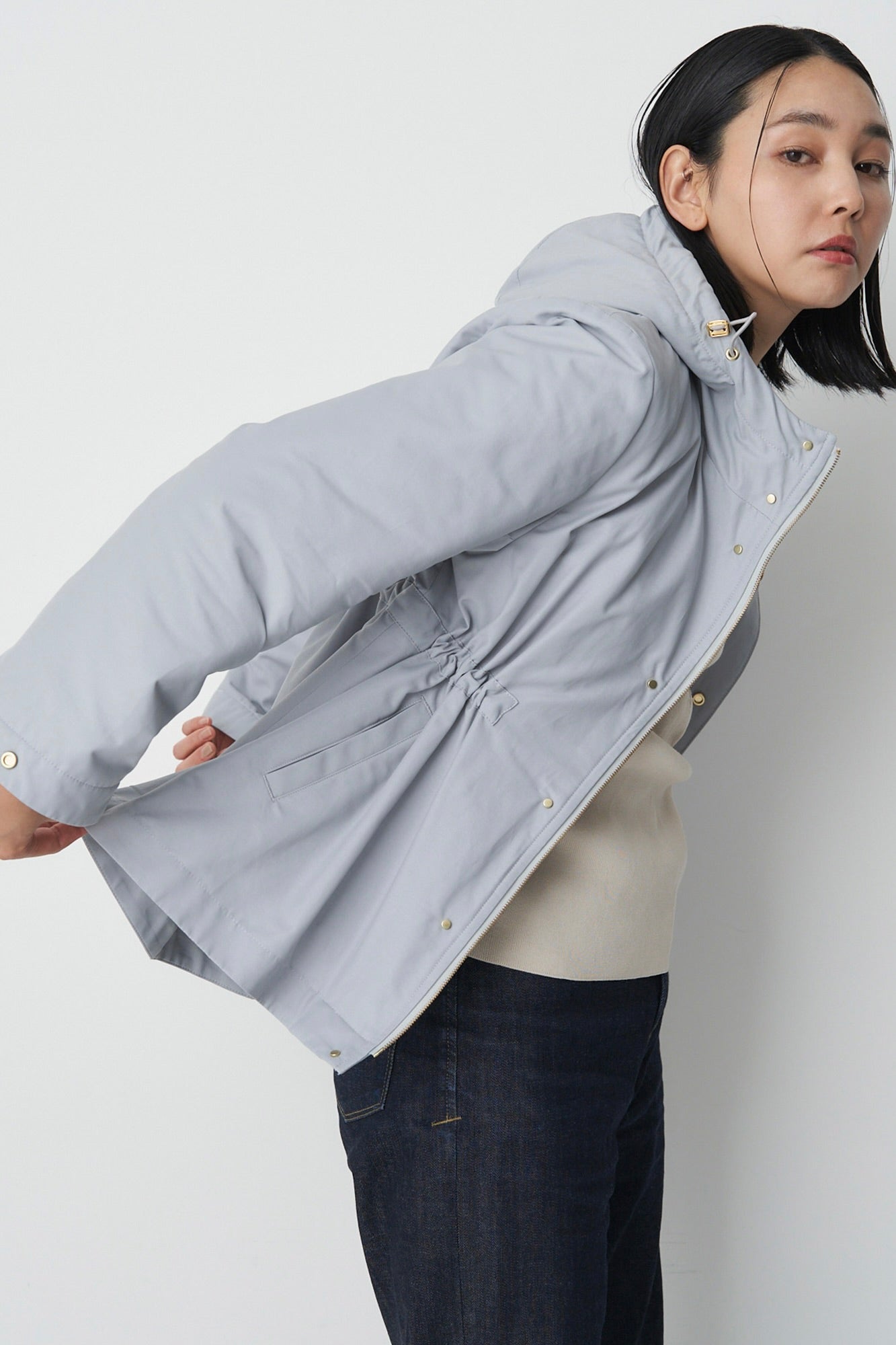Collarless Trench-Women