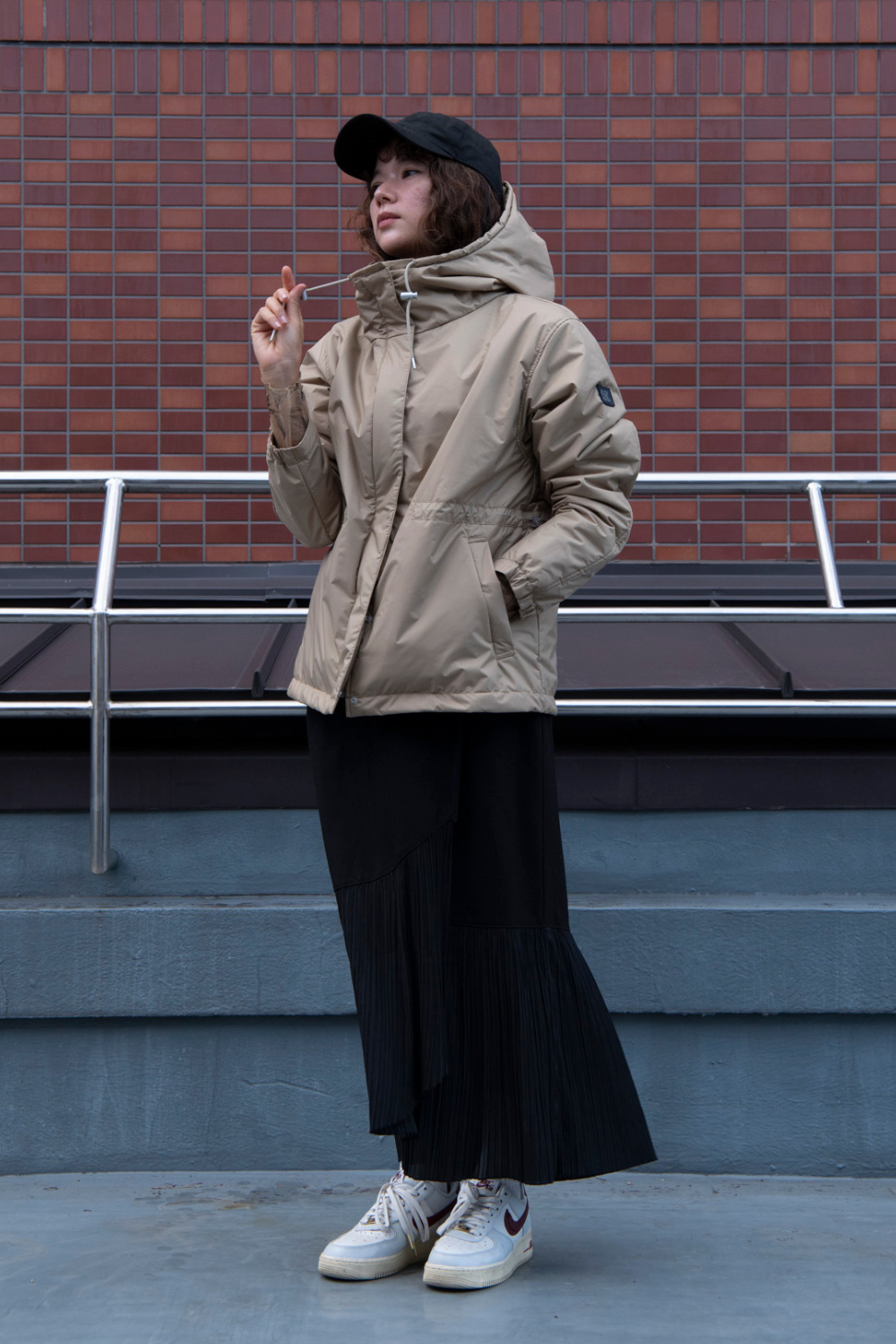 Kapok Down Hooded Jacket-Women’s