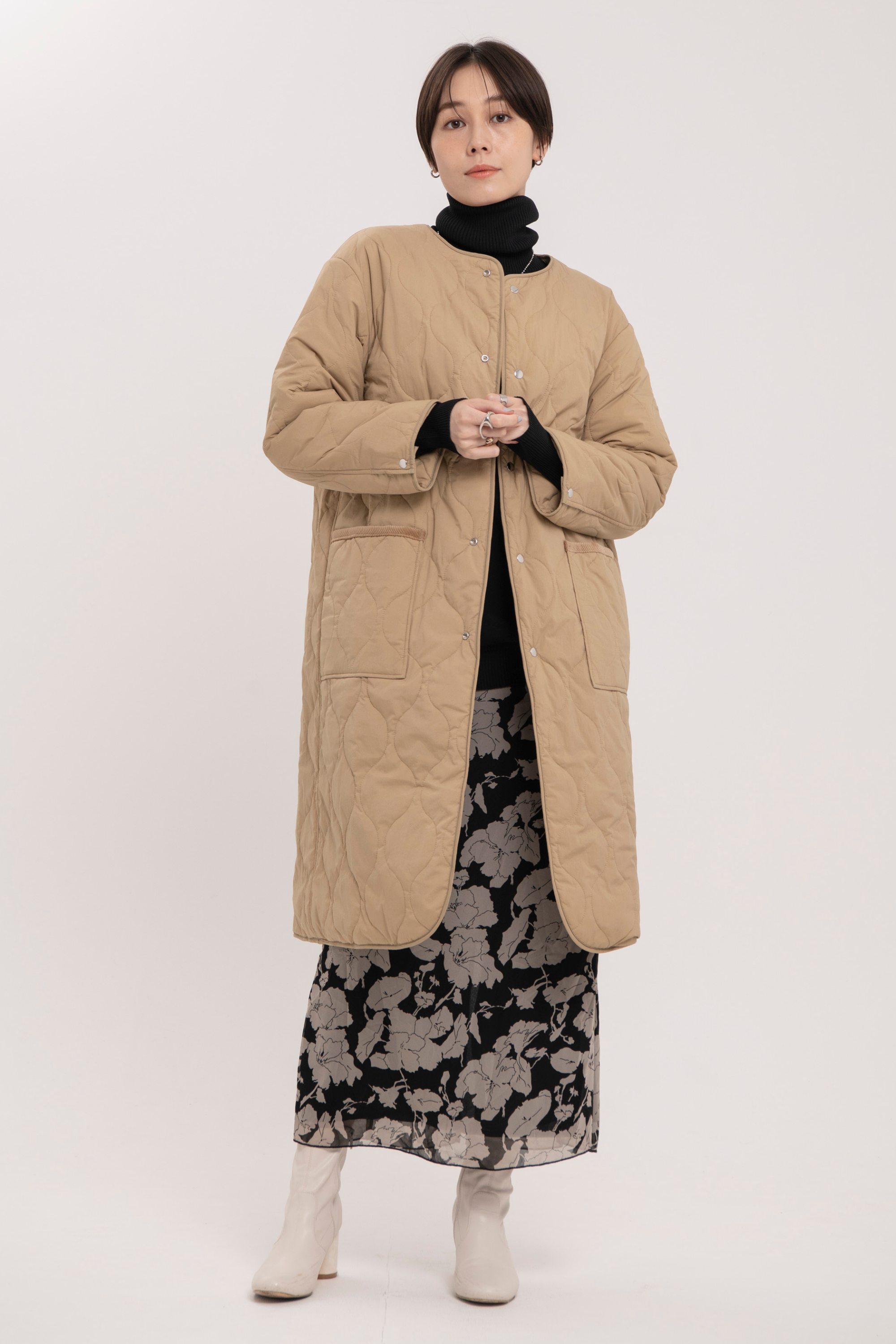 Reversible boa quilted coat - Unisex