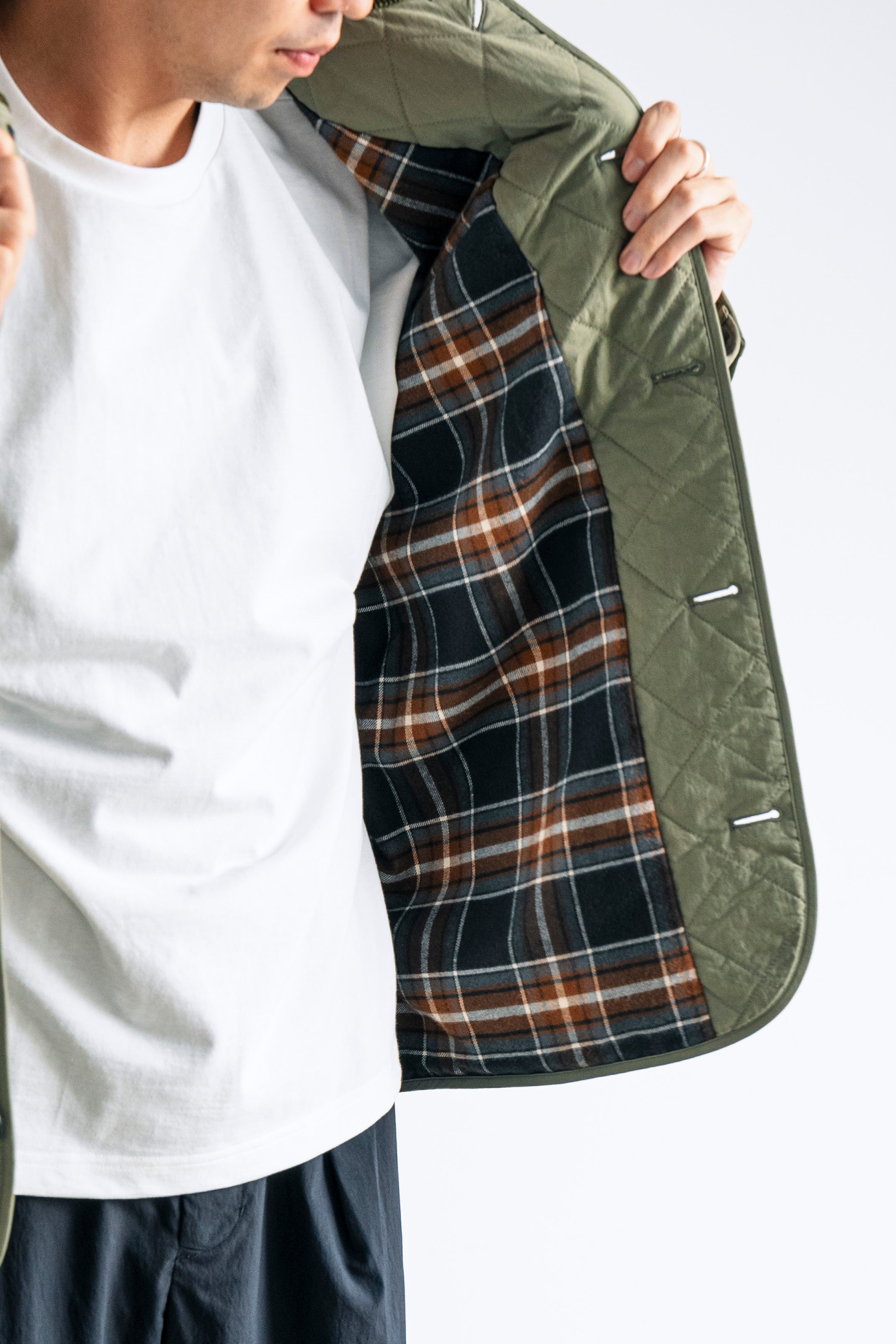 Quilted Jacket -Check-Unisex