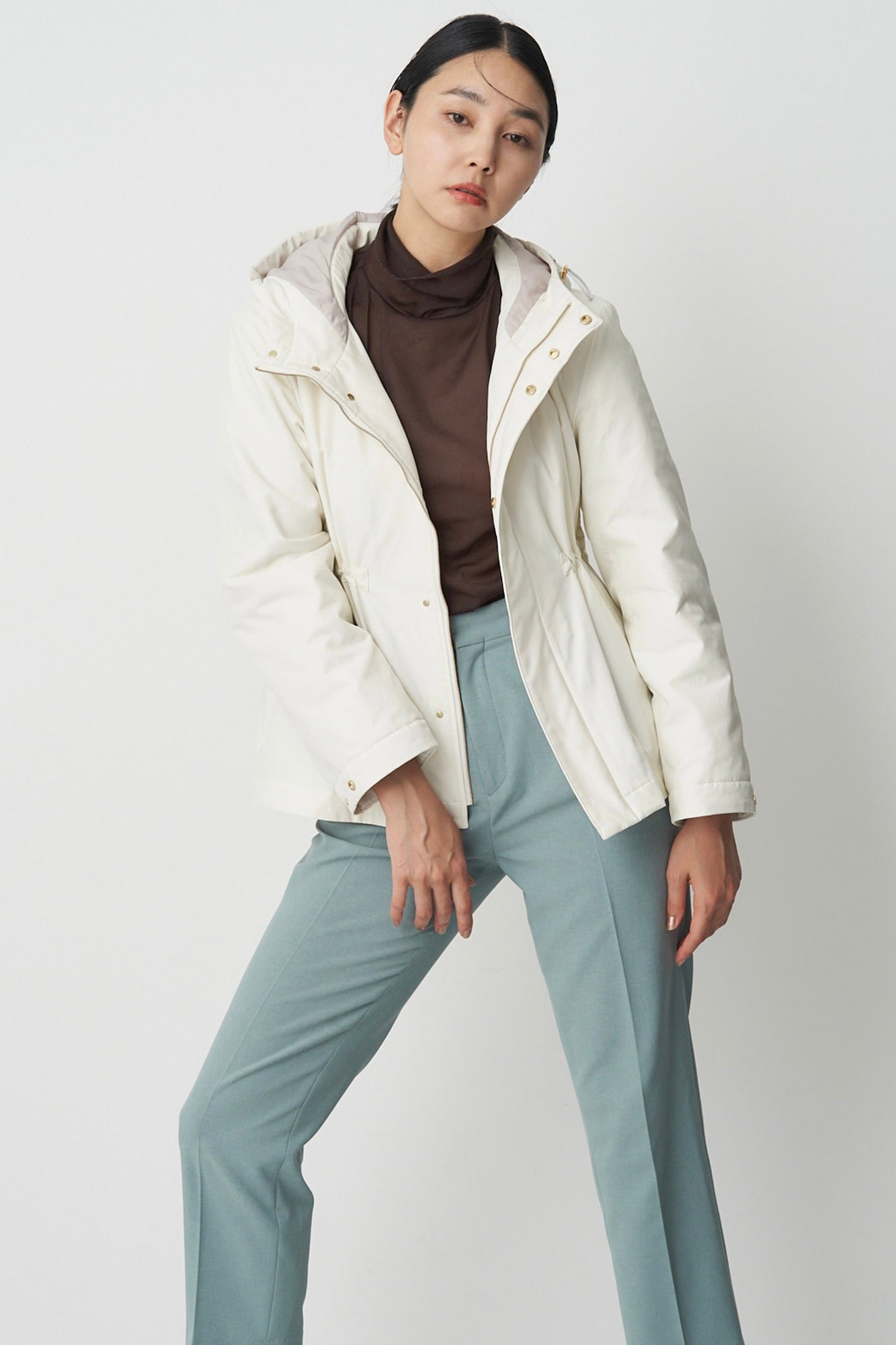 Collarless Trench-Women