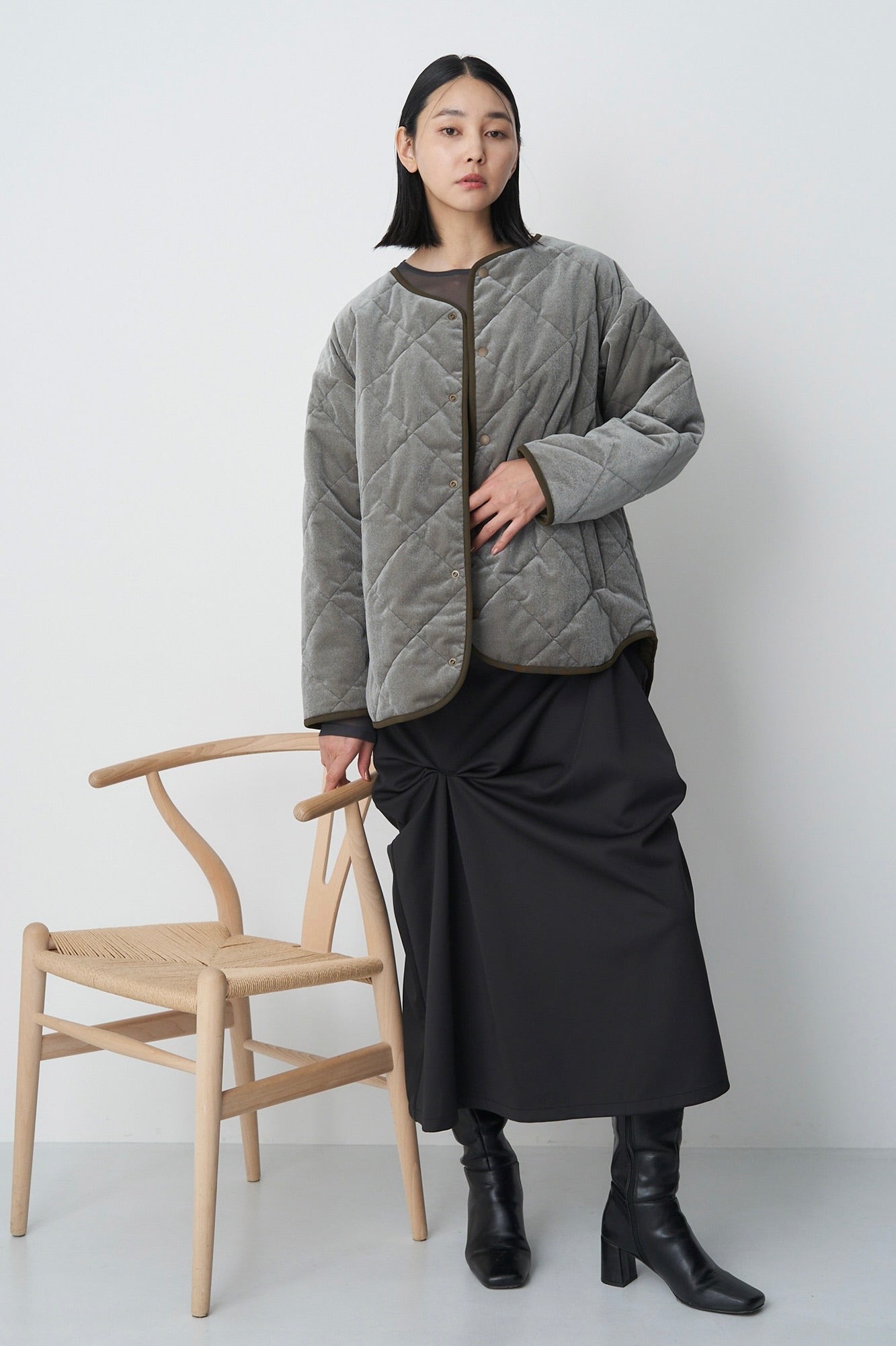 Collarless Trench-Women