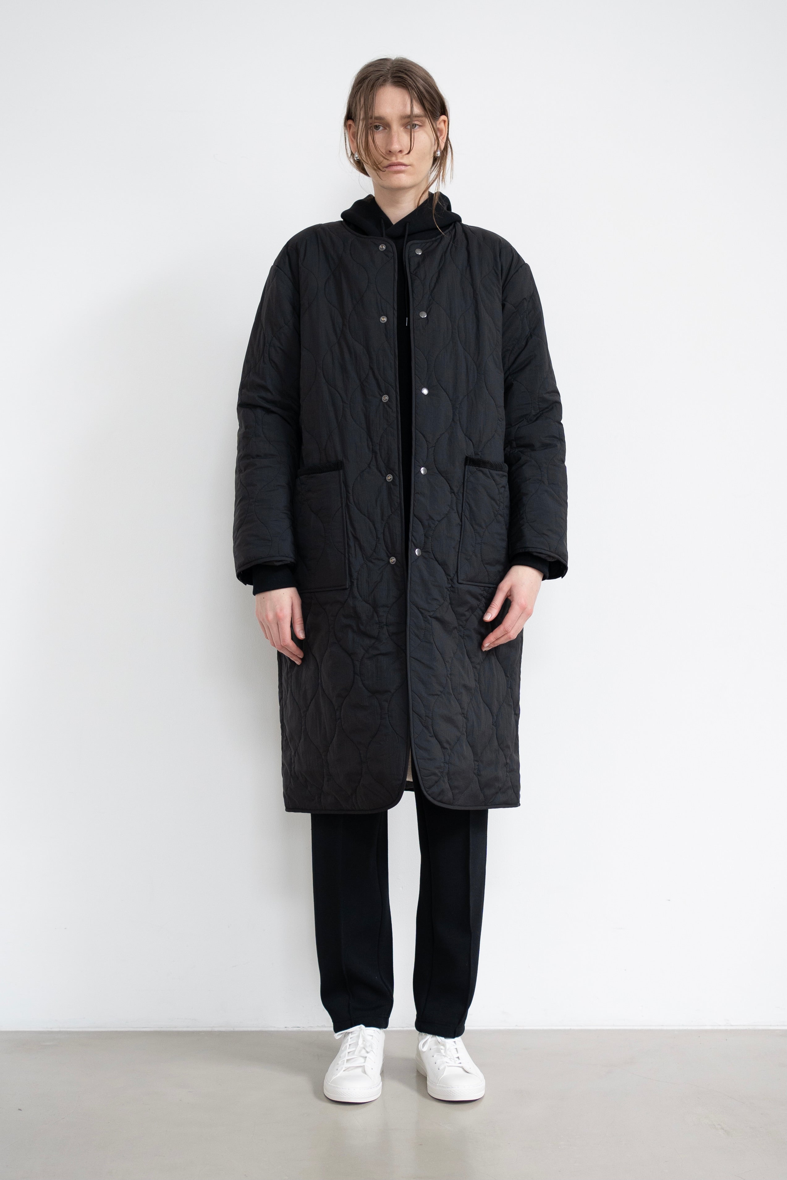 リバーシブルボアキルティングコート-Unisex