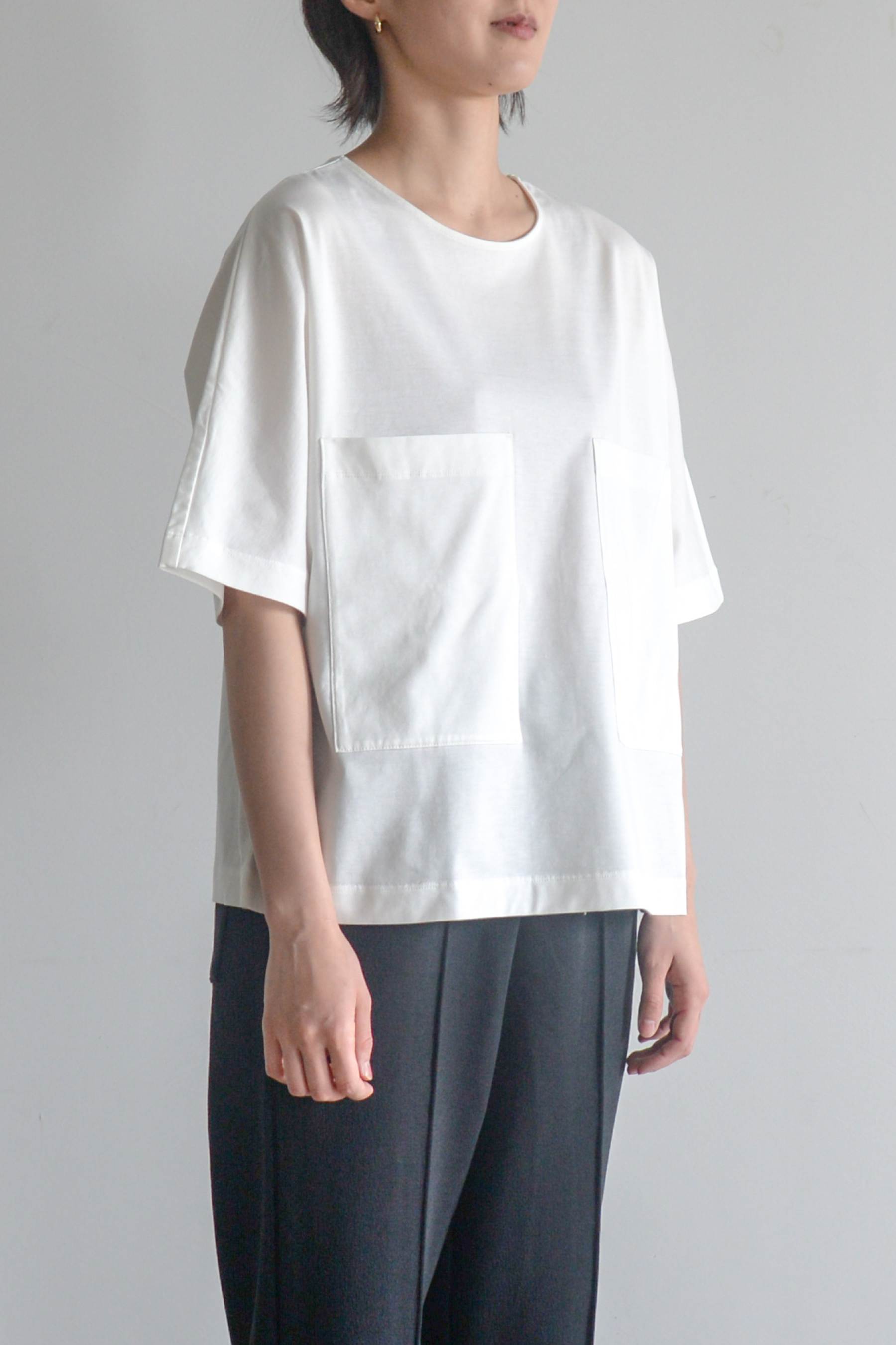 【Women】ギザコットンポケットブラウスTシャツ