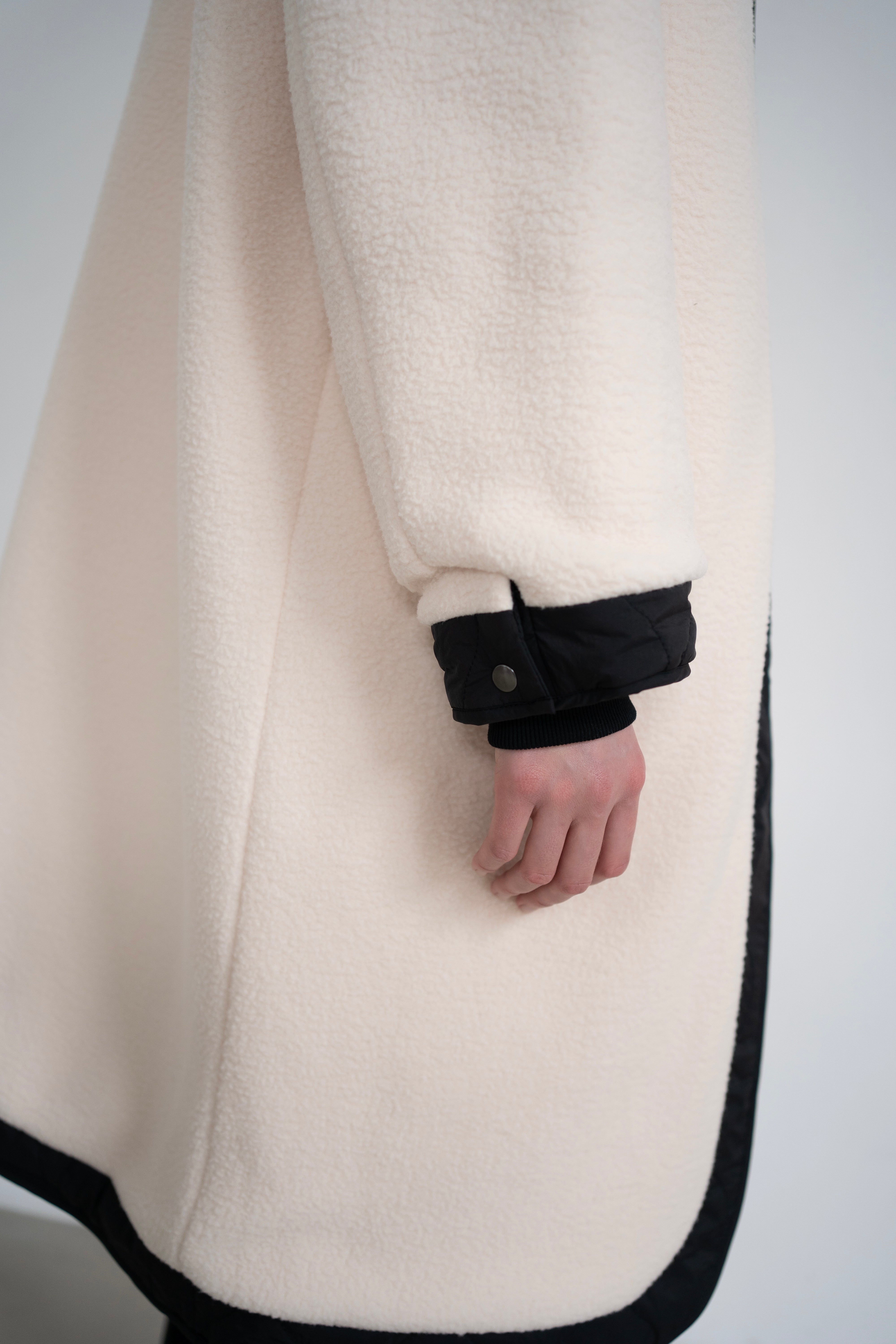 Reversible boa quilted coat - Unisex