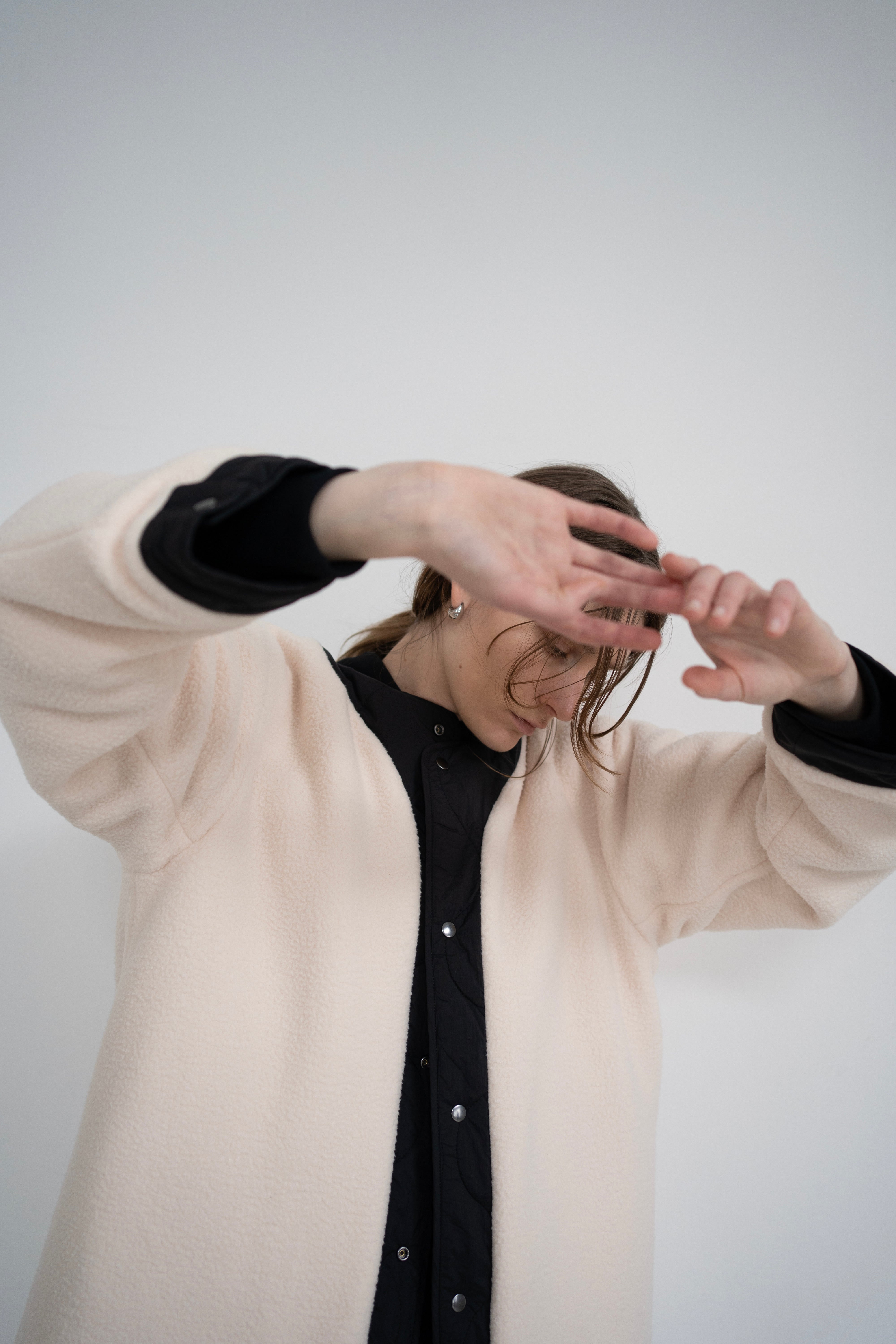 リバーシブルボアキルティングコート-Unisex