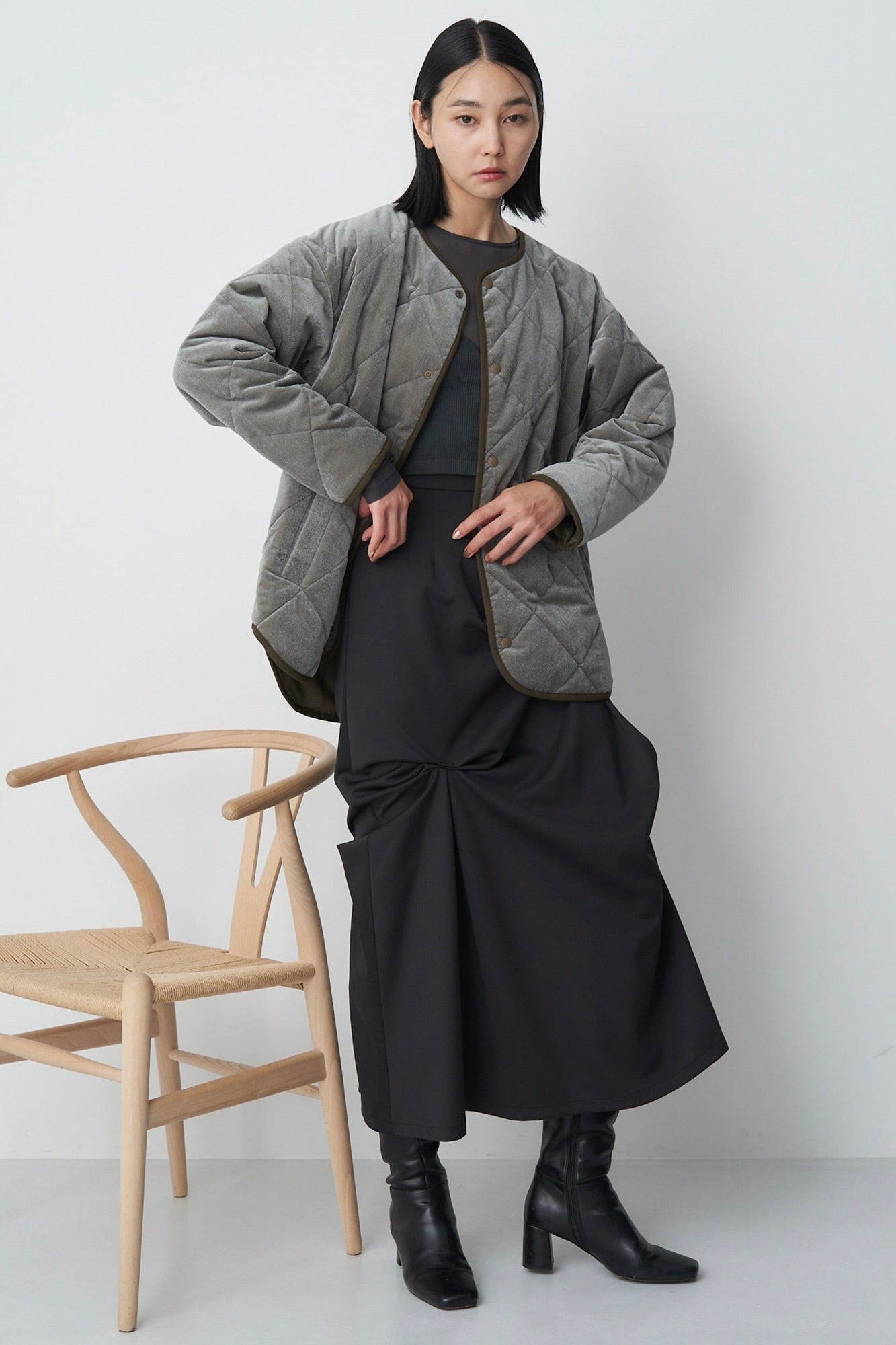 Collarless Trench-Women
