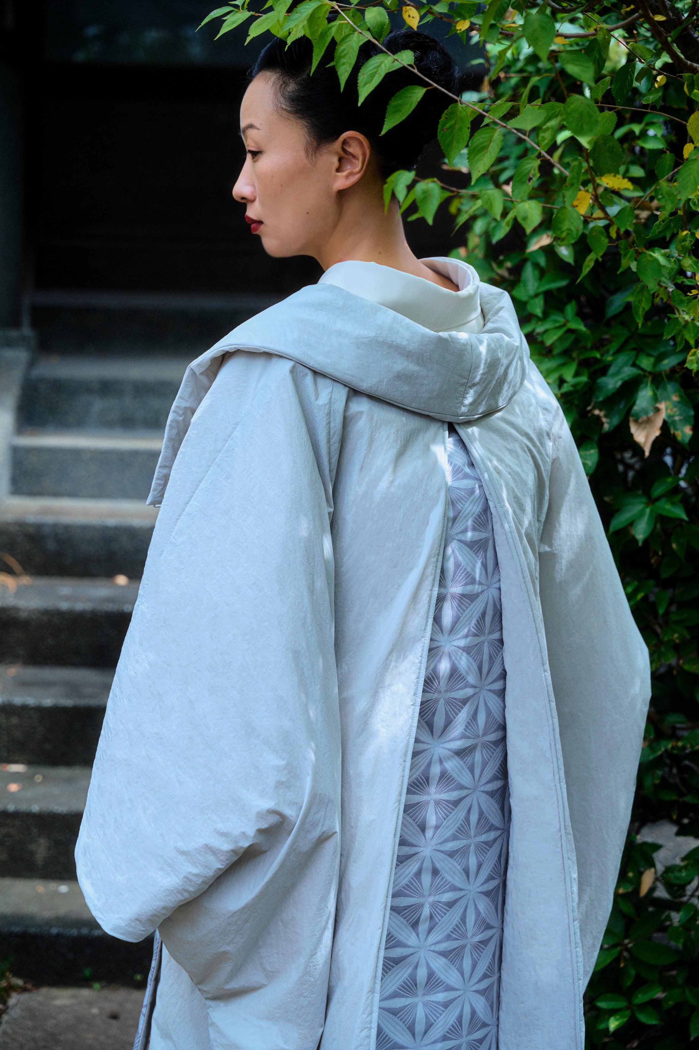 Kimono Poncho Coat -Ume- ナンバリングVer. Unisex【抽選商品:お届け11月中旬を予定】
