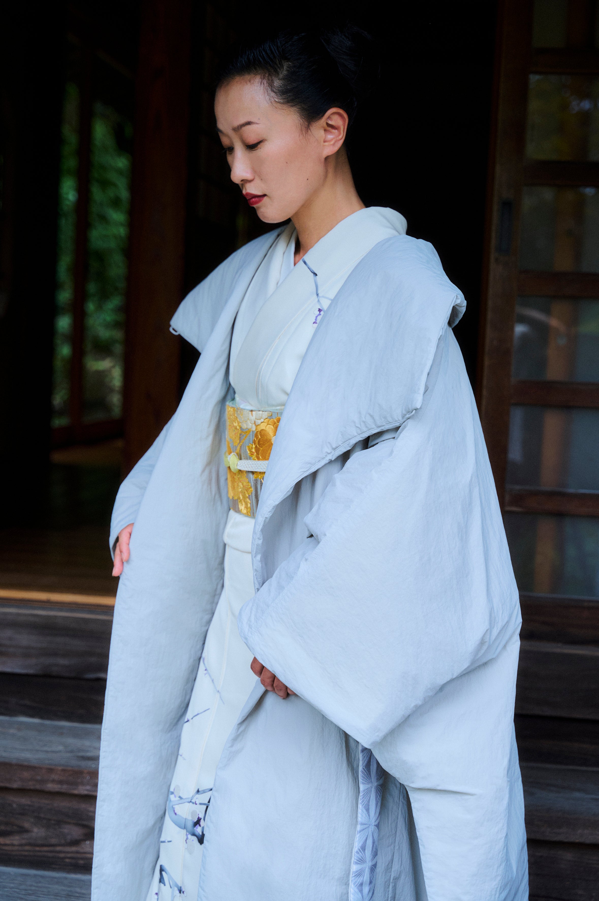 Kimono Poncho Coat -Ume- ナンバリングVer. Unisex【抽選商品:お届け11月中旬を予定】
