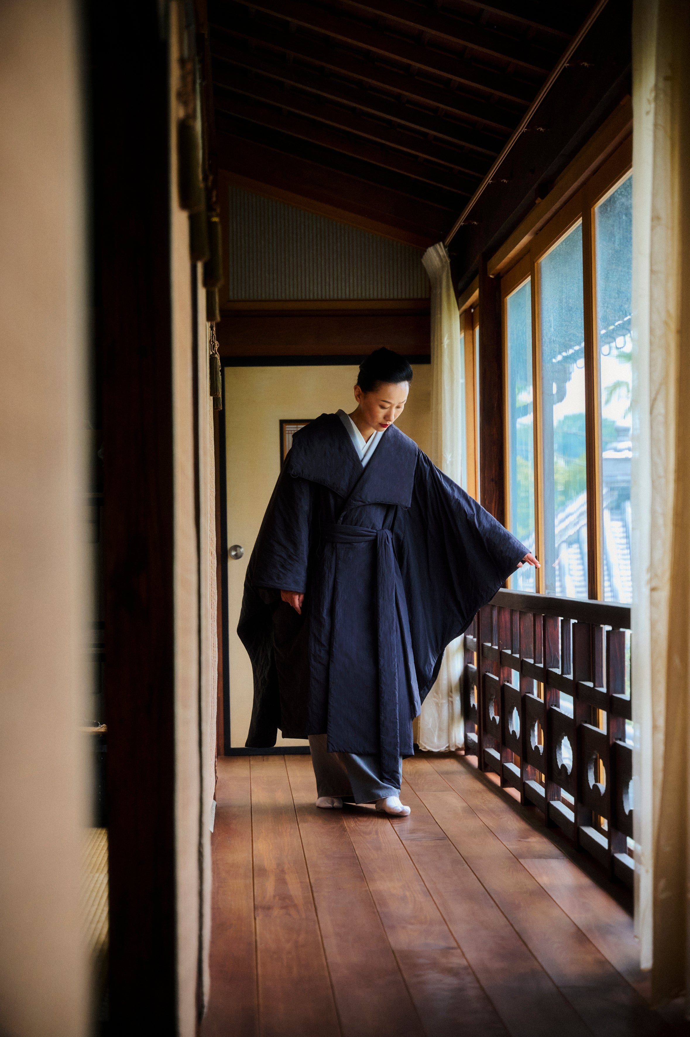 Kimono Poncho Coat - Unisex 【お届け:10月中旬予定】