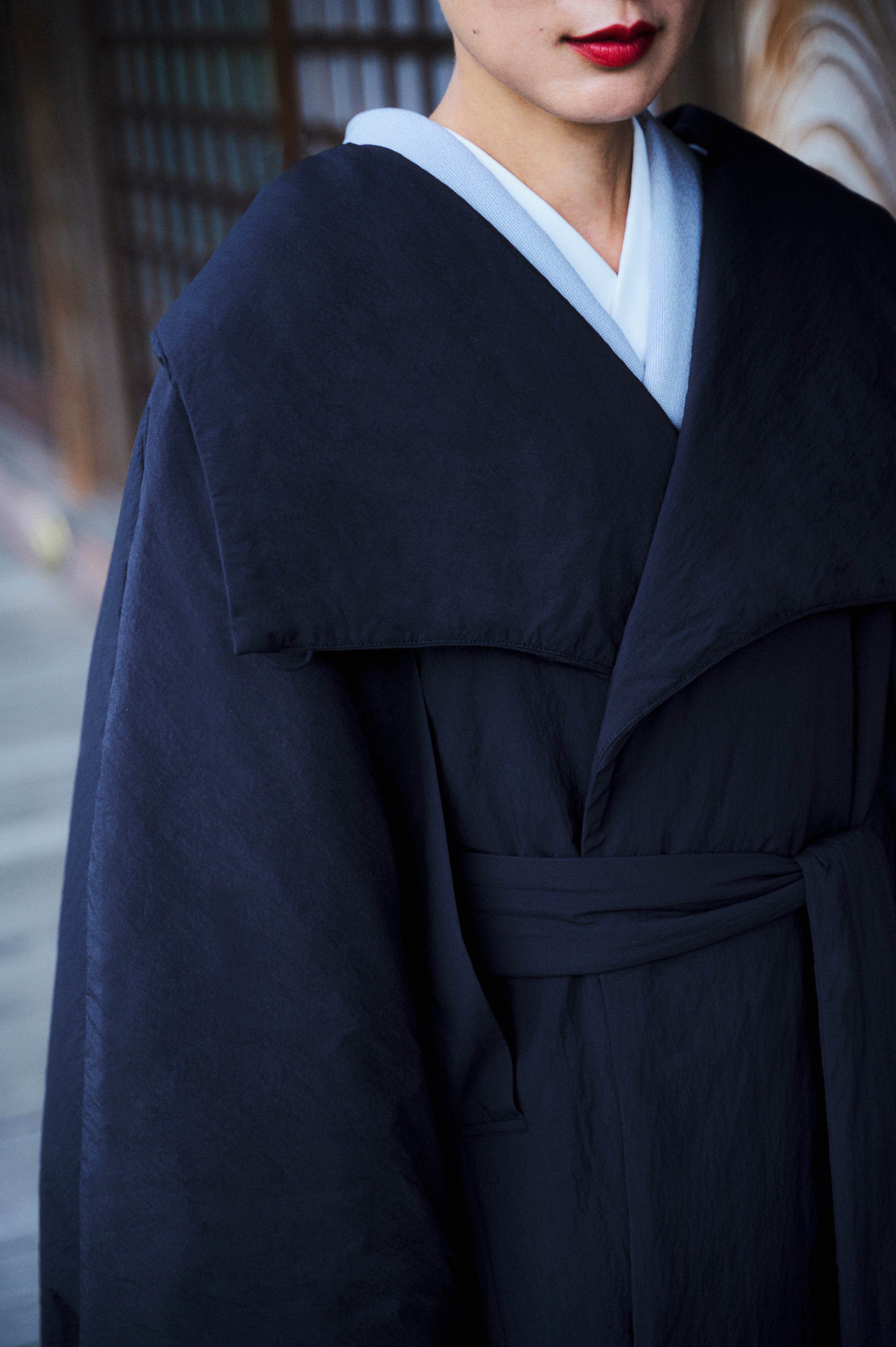 Kimono Poncho Coat - Unisex 【お届け:10月中旬予定】