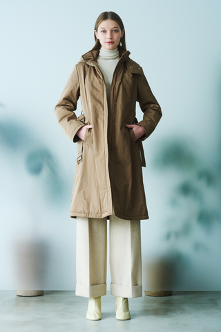 Waist Mark Parka Coat-Women