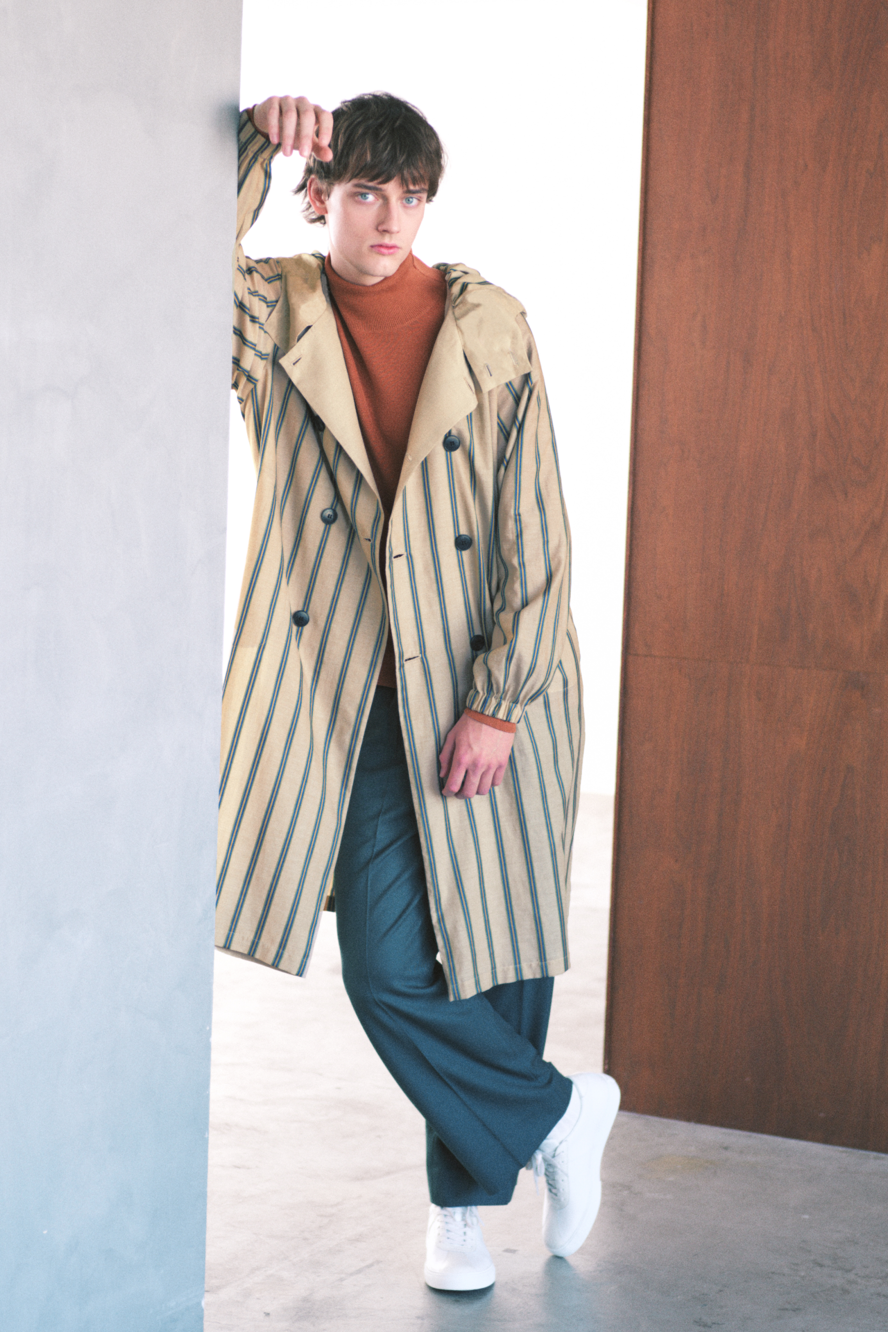 Hood trench: Striped - Unisex