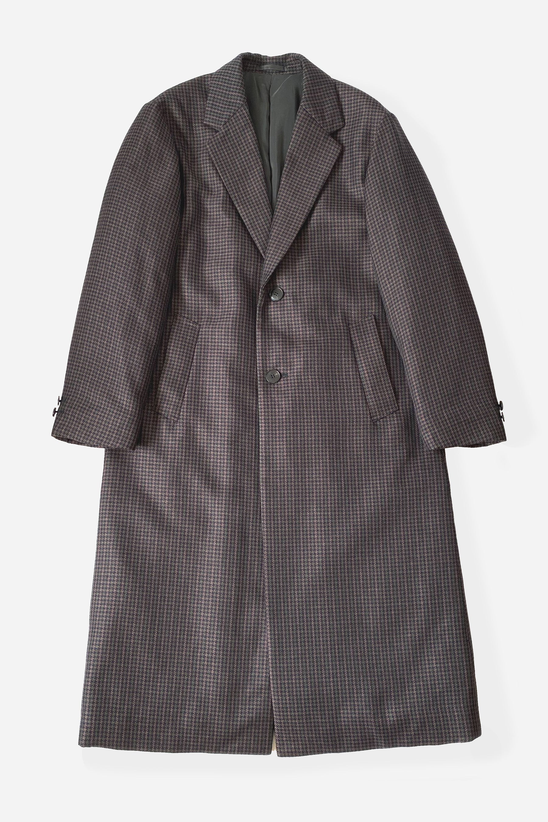 チェックチェスターコート (グリーン) -Unisex