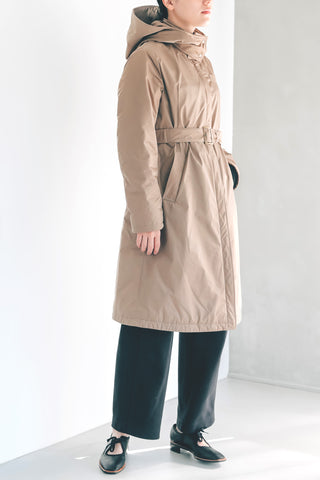 Waist Mark Parka Coat-Women