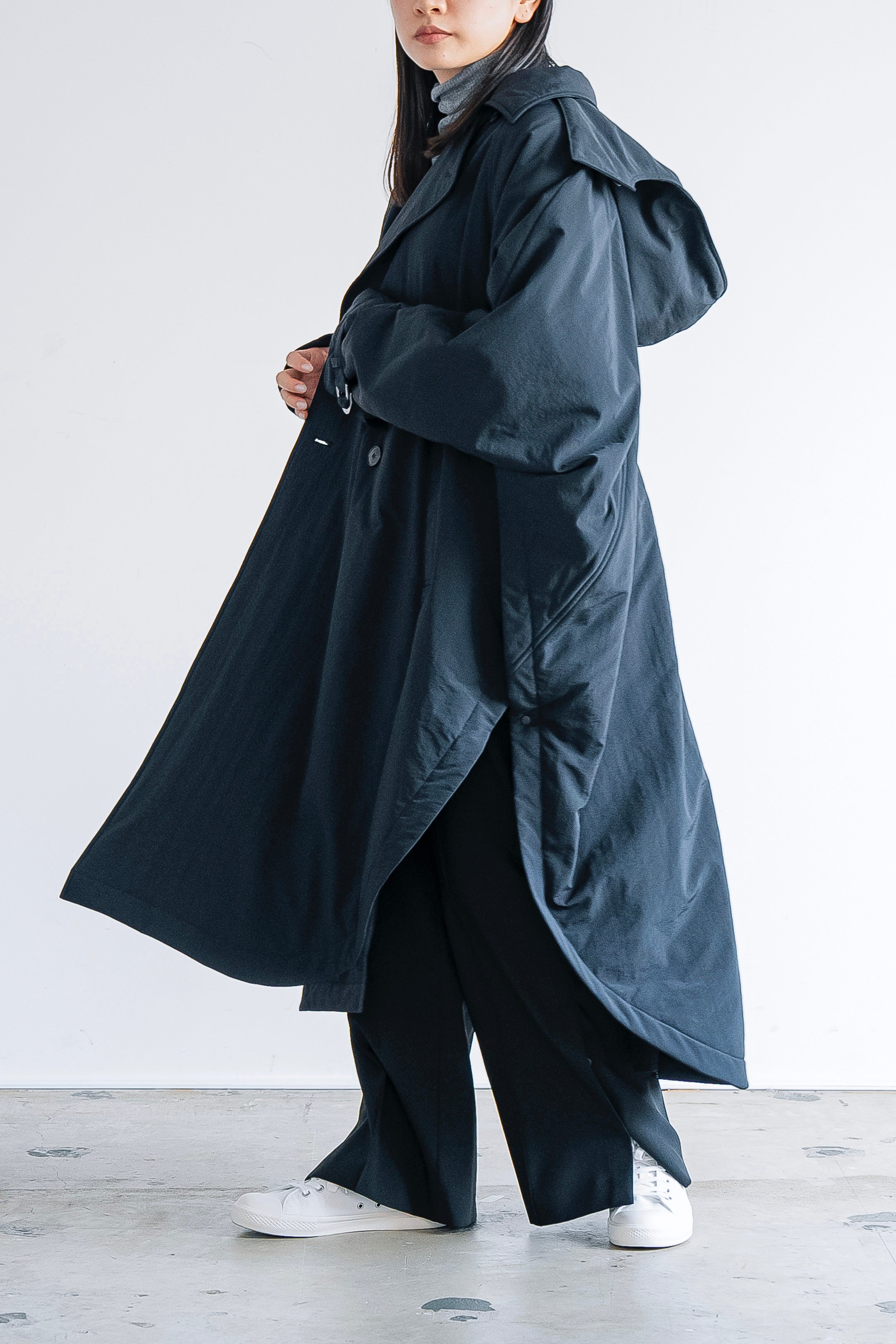 Poncho coat black Unisex