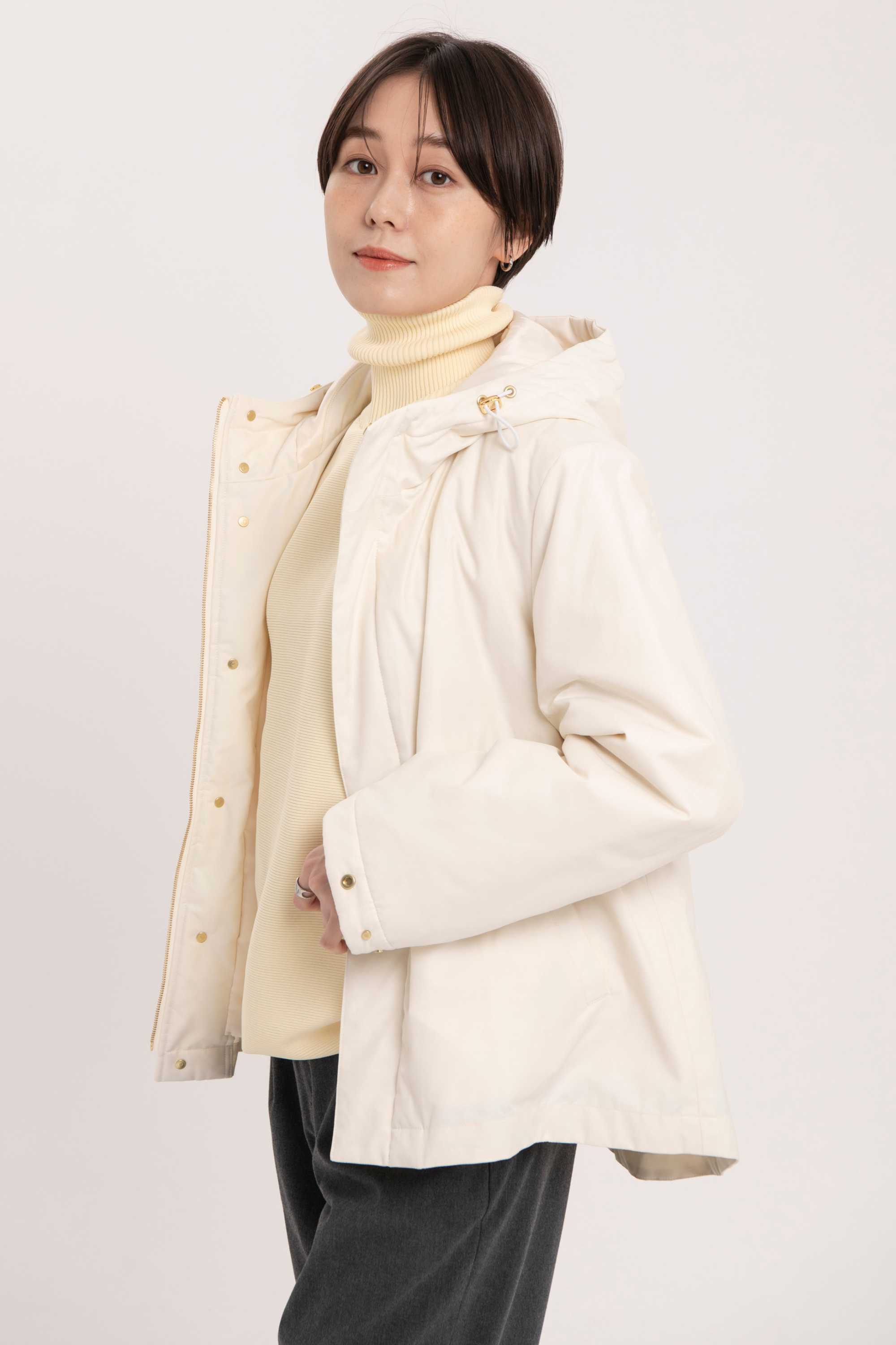 Collarless Trench-Women 