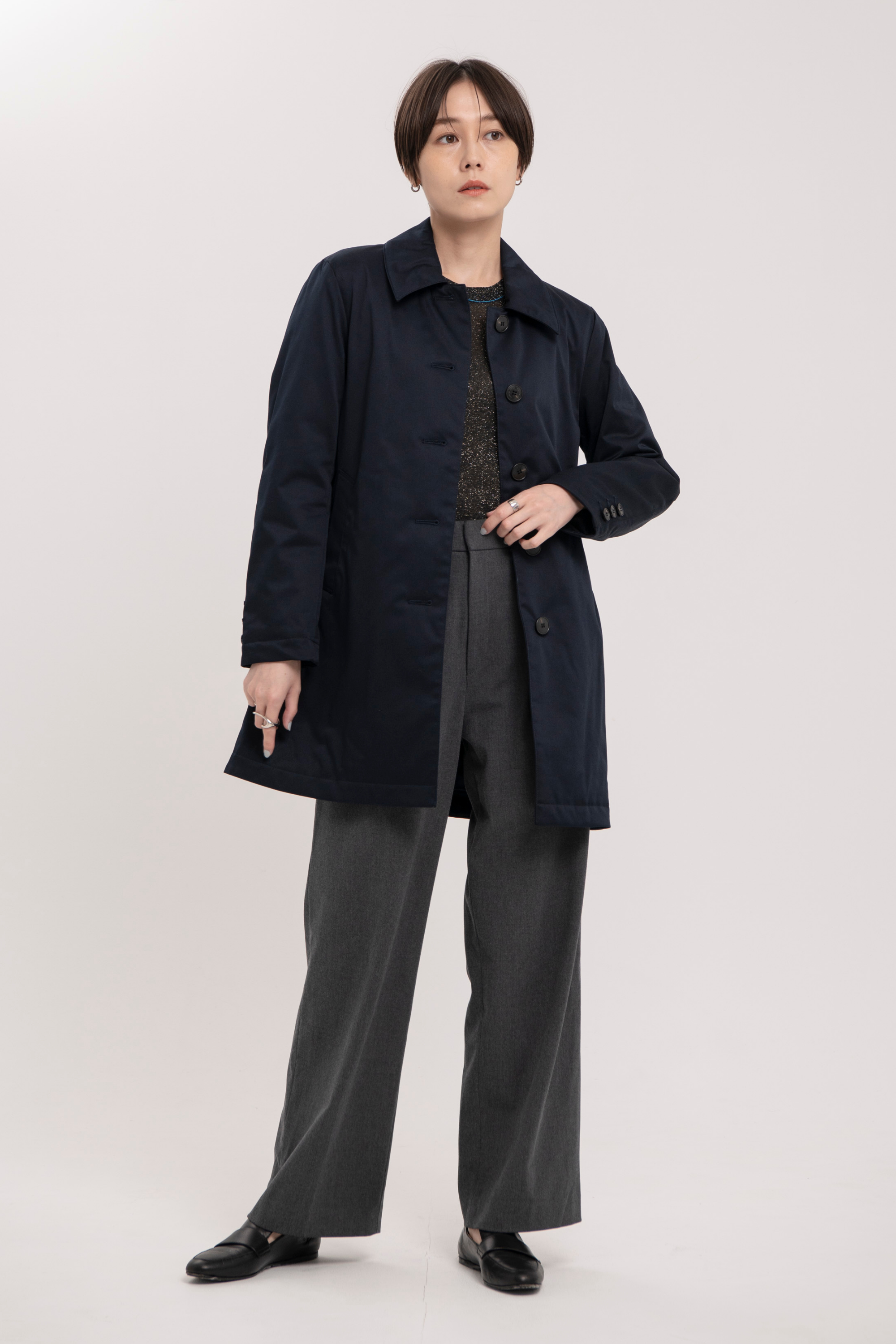 ステンカラーコート-Men/Women