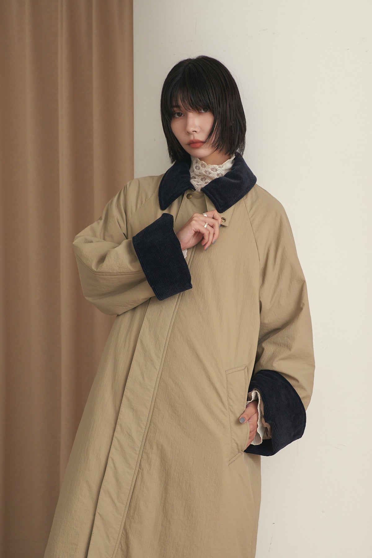 [New] コーデュロイカラーコート-Unisex-
