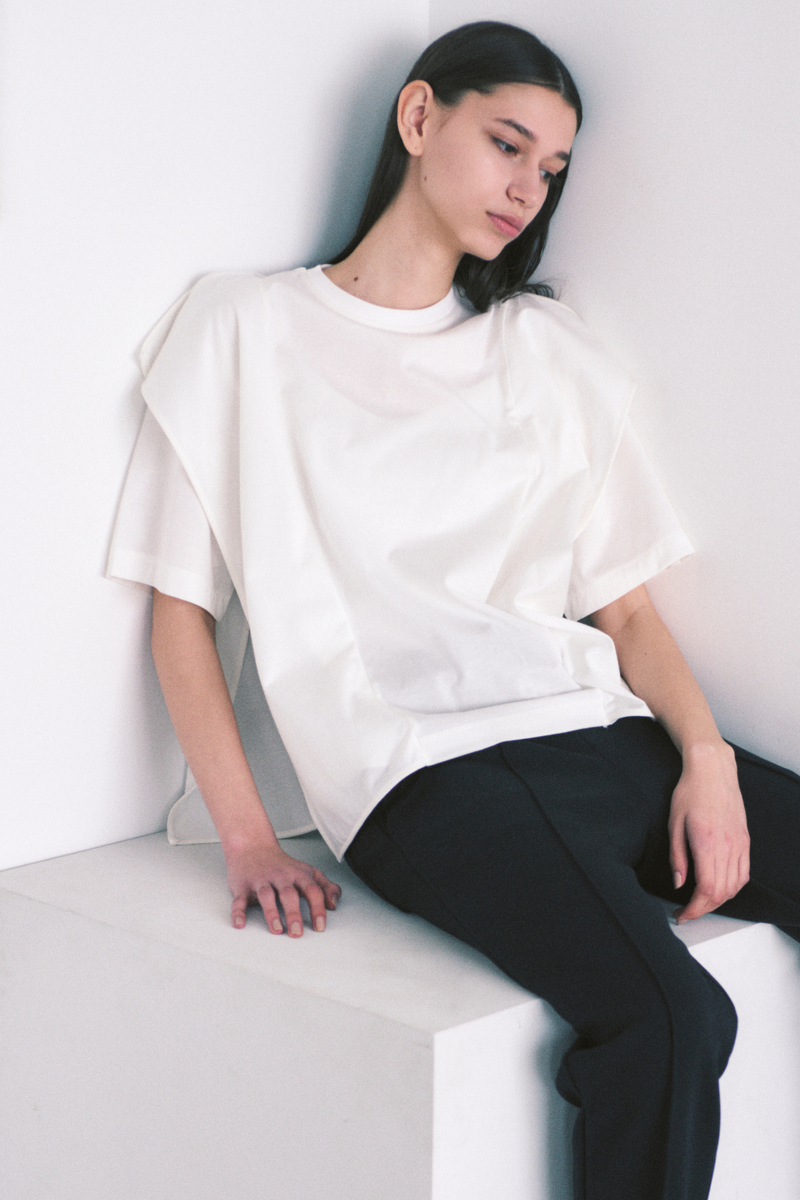 ギザコットンブラウスTシャツ -Women