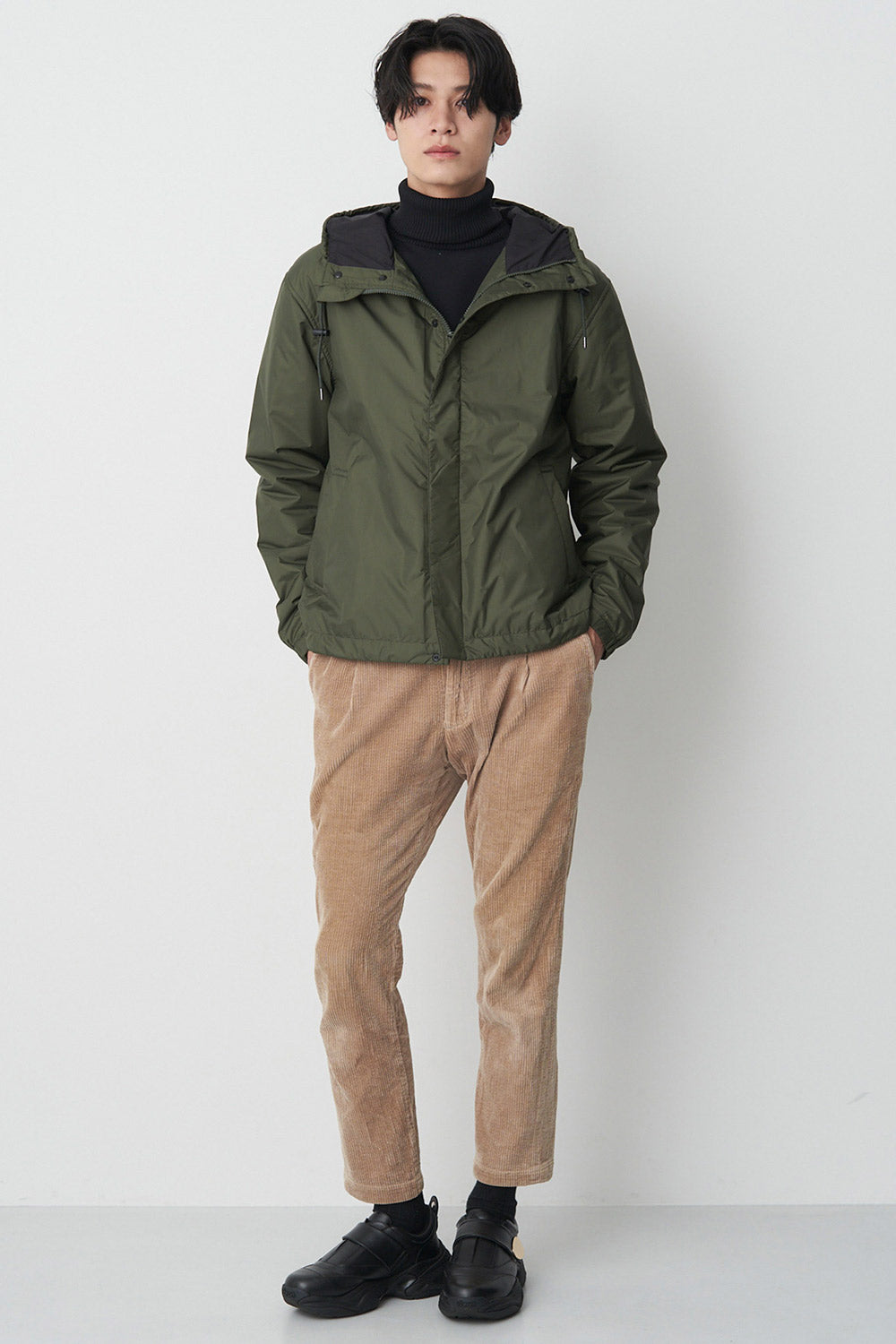 Kapok Down Hooded Jacket-Men’s