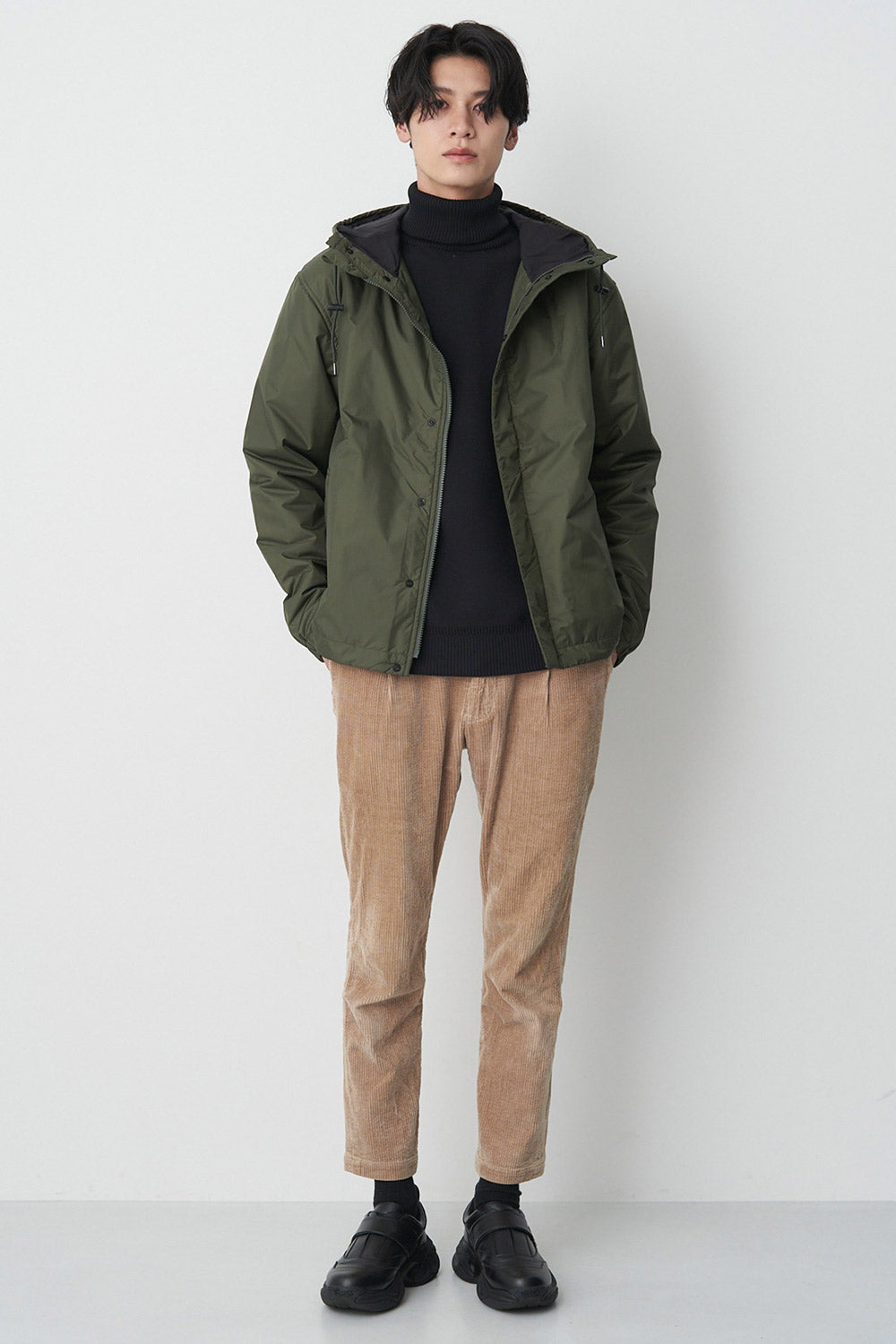 Kapok Down Hooded Jacket-Men’s