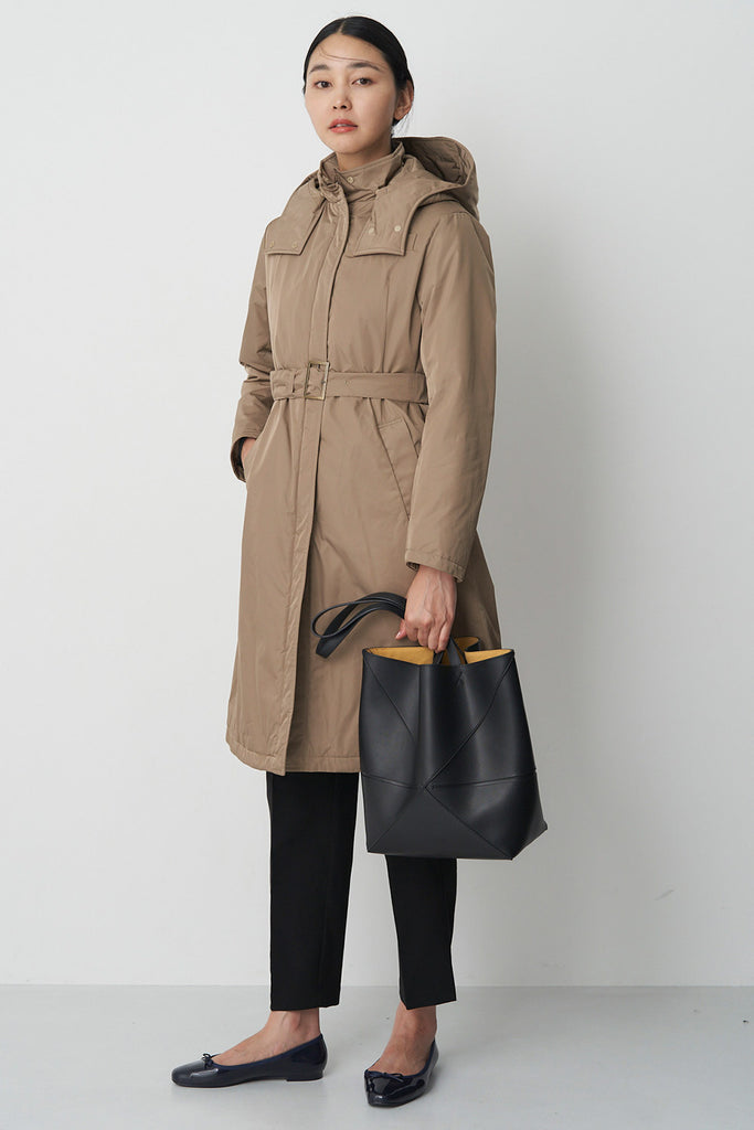 Waist Mark Parka Coat-Women 