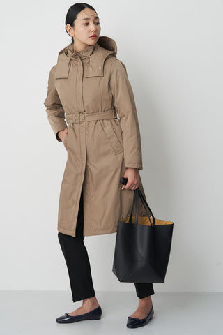 Waist Mark Parka Coat-Women 