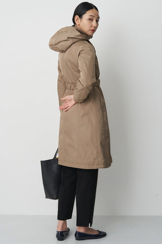 Waist Mark Parka Coat-Women 