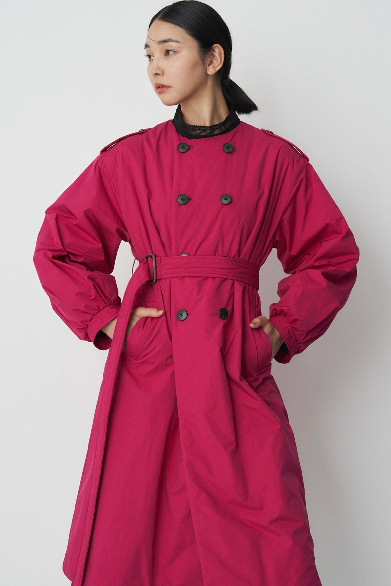 Collarless Trench-Women 