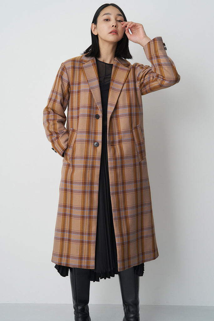 チェックチェスターコート-Unisex