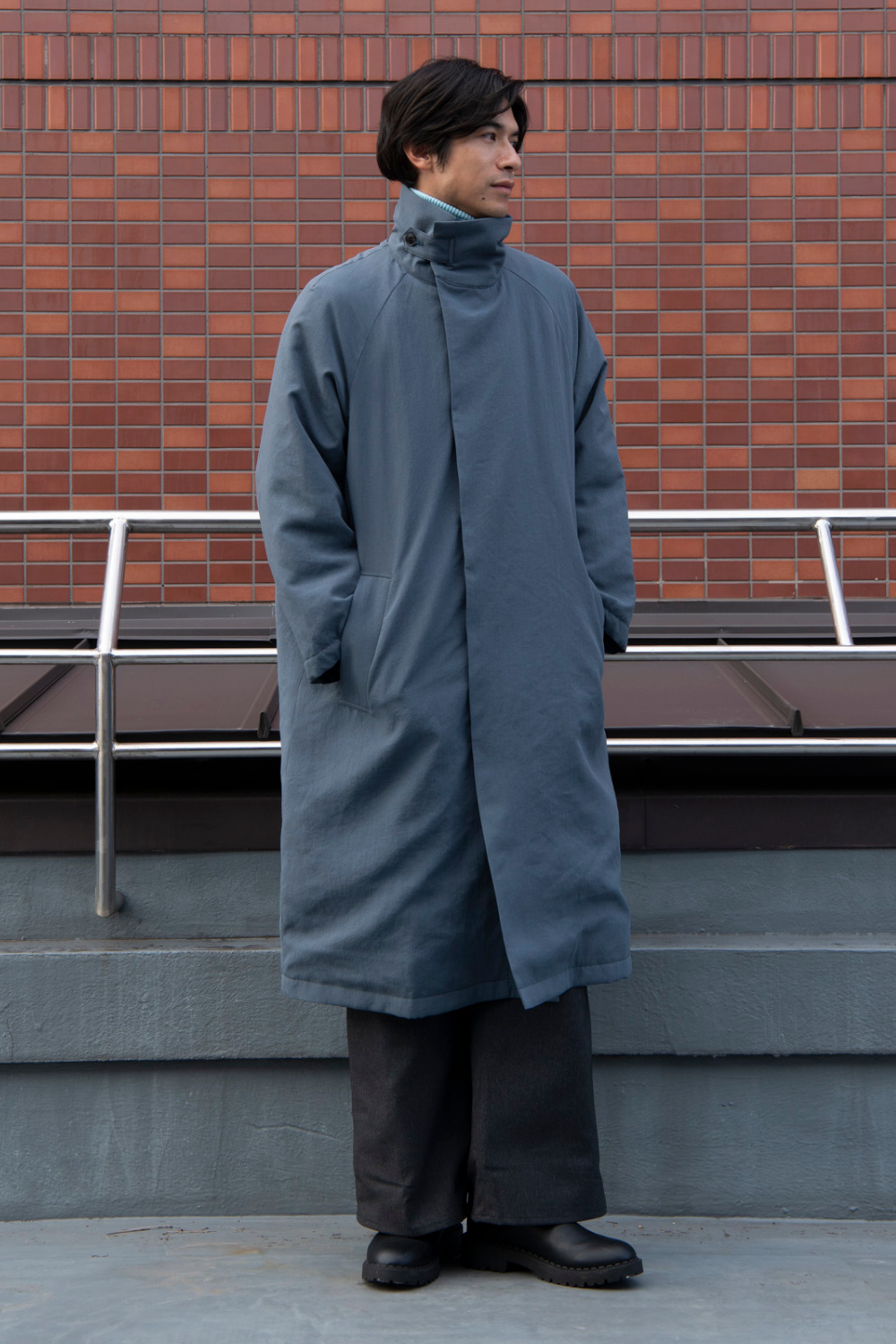 スタンドカラーコート-Unisex 新品未使用タグ付✨スタンドカラーコート