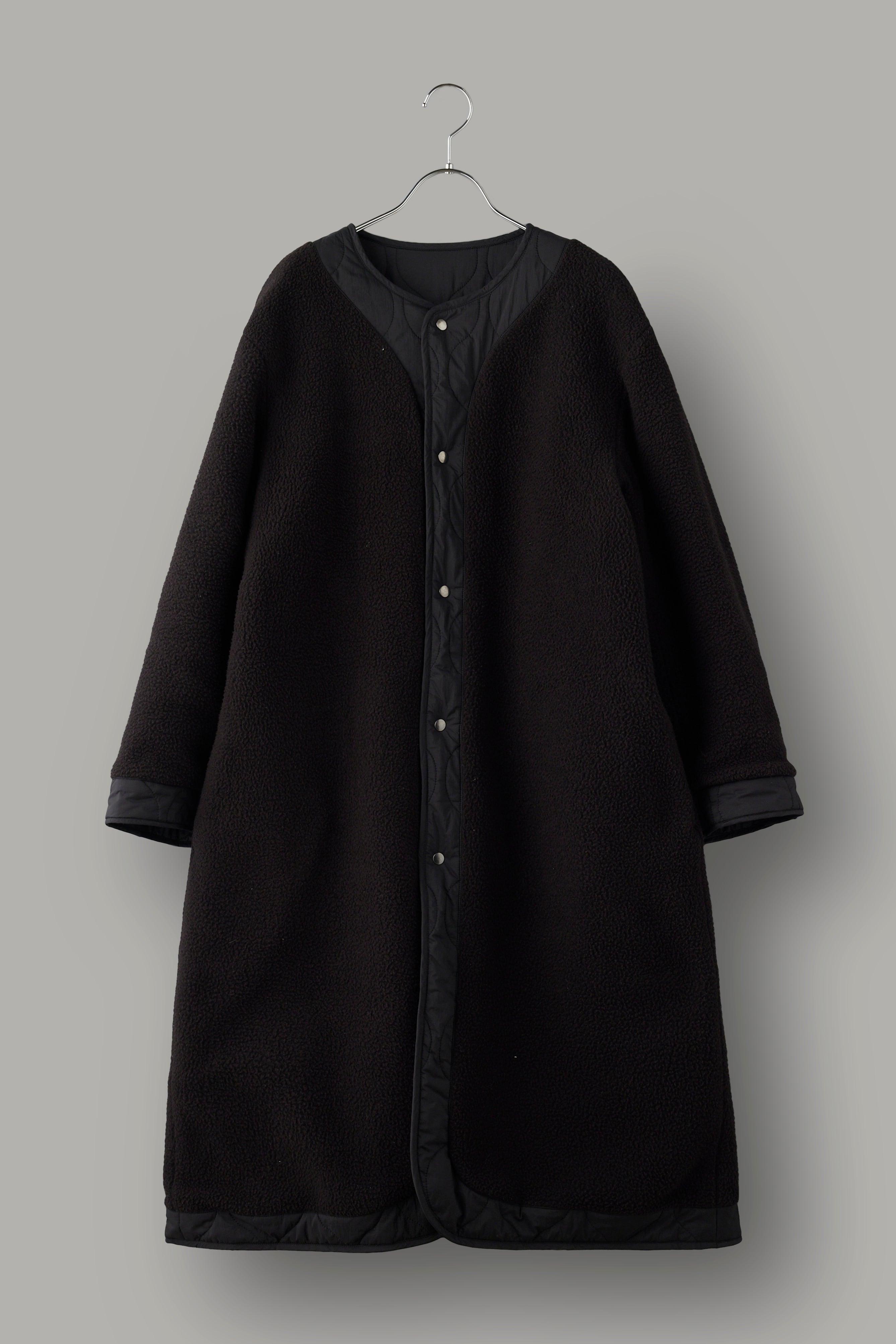 リバーシブルボアキルティングコート-Unisex