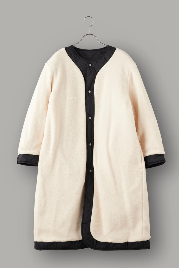 Reversible boa quilted coat - Unisex 